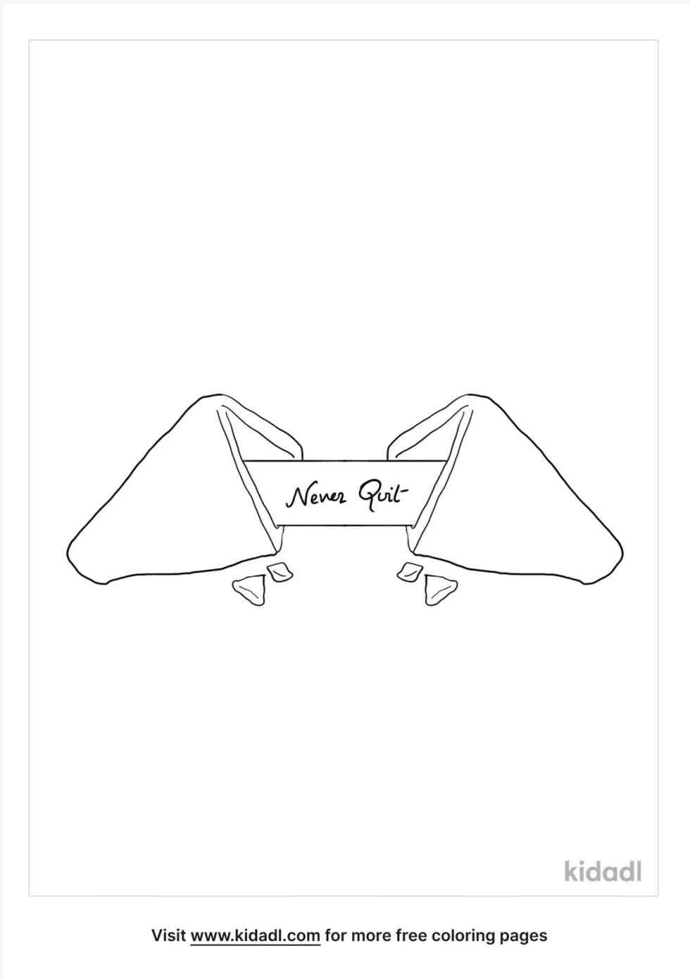 Broken Fortune Cookie Coloring Page