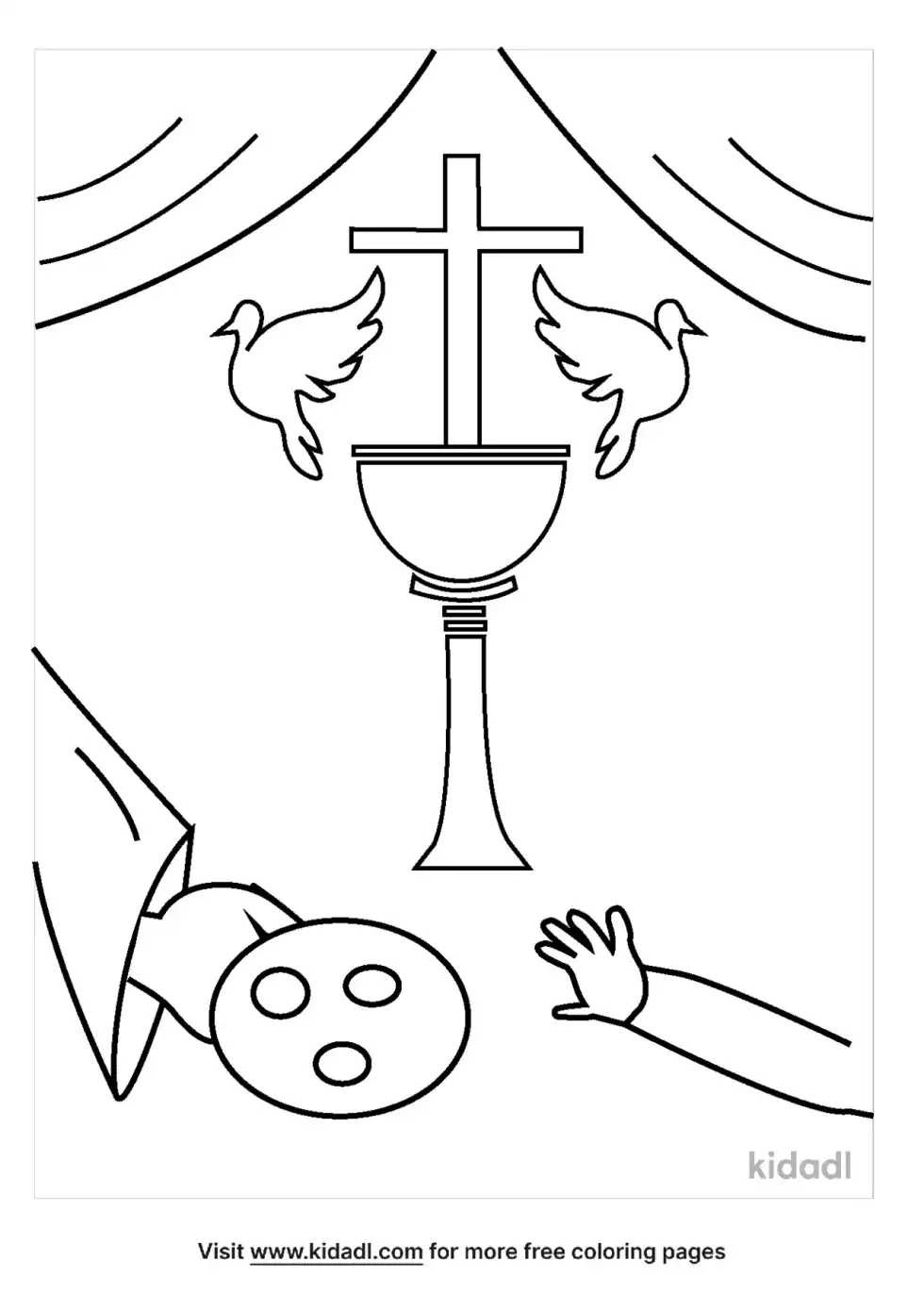 First Communion Coloring Page