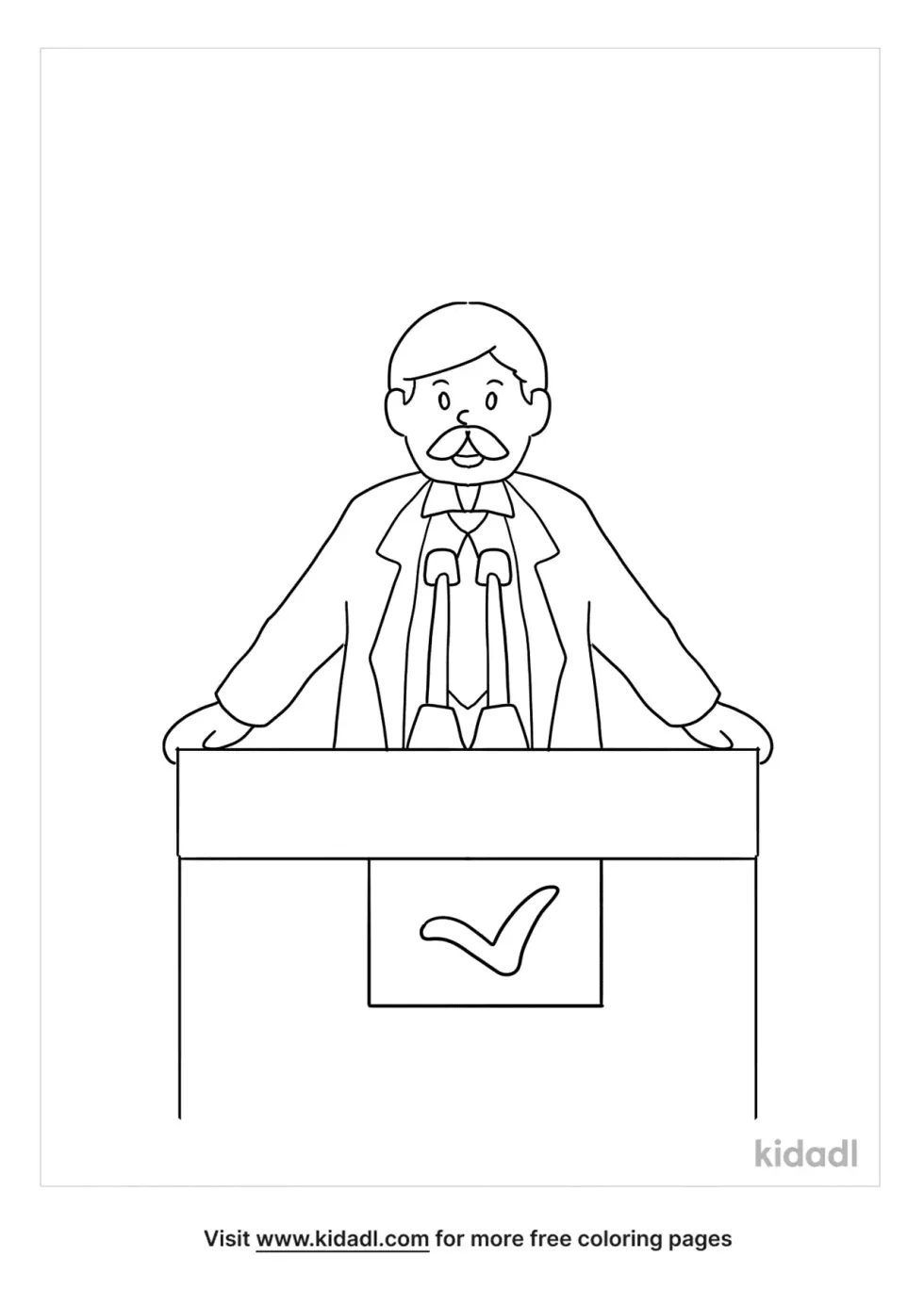 Politician Coloring Page
