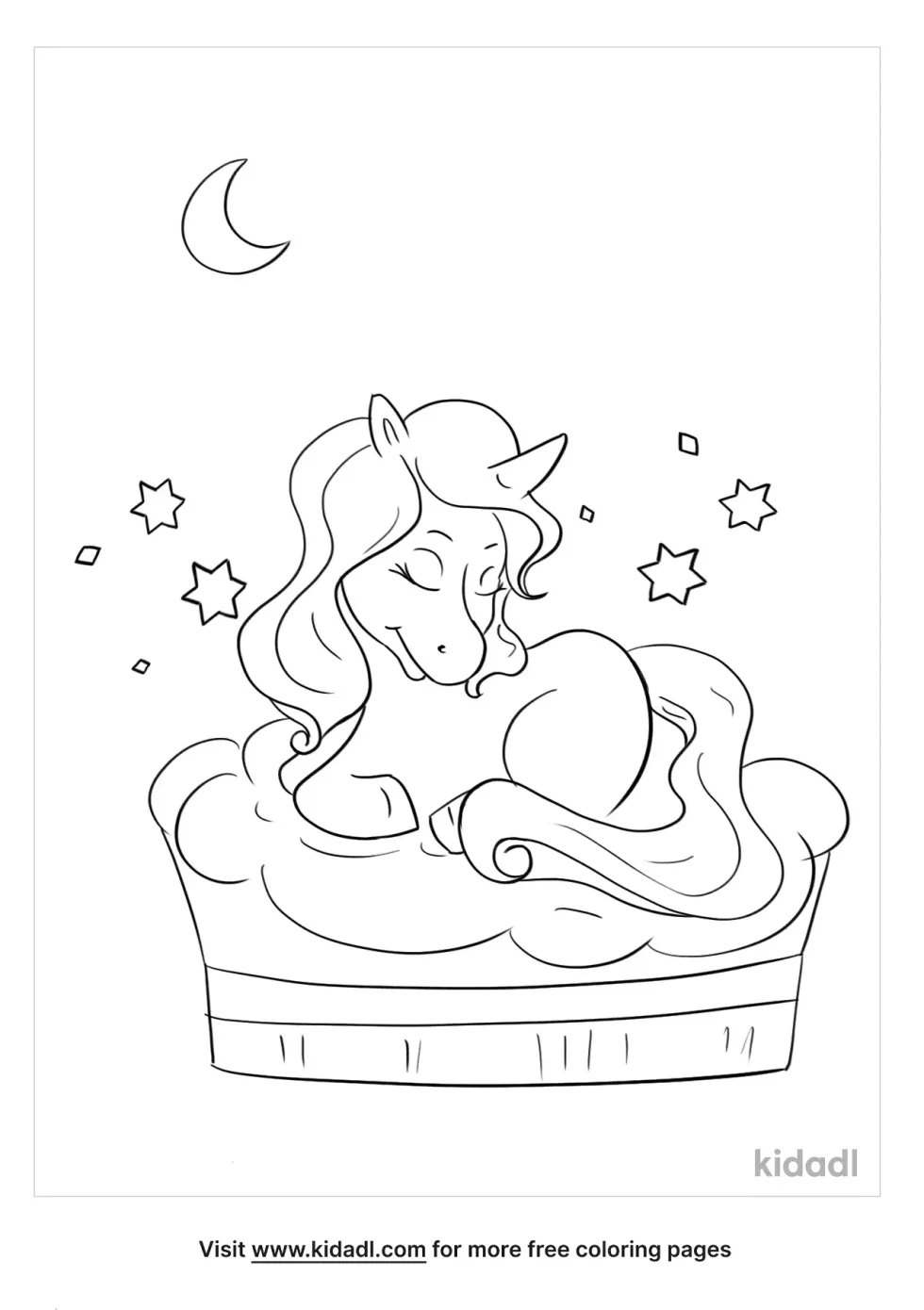 Unicorn Sleeping In Bed