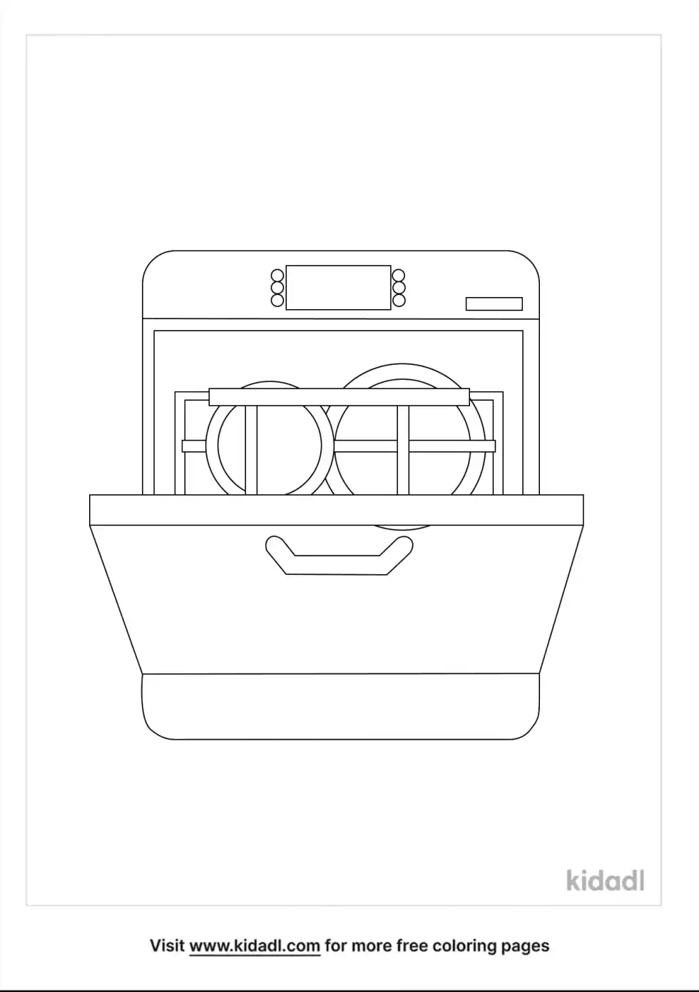 Dish Washer Coloring Page