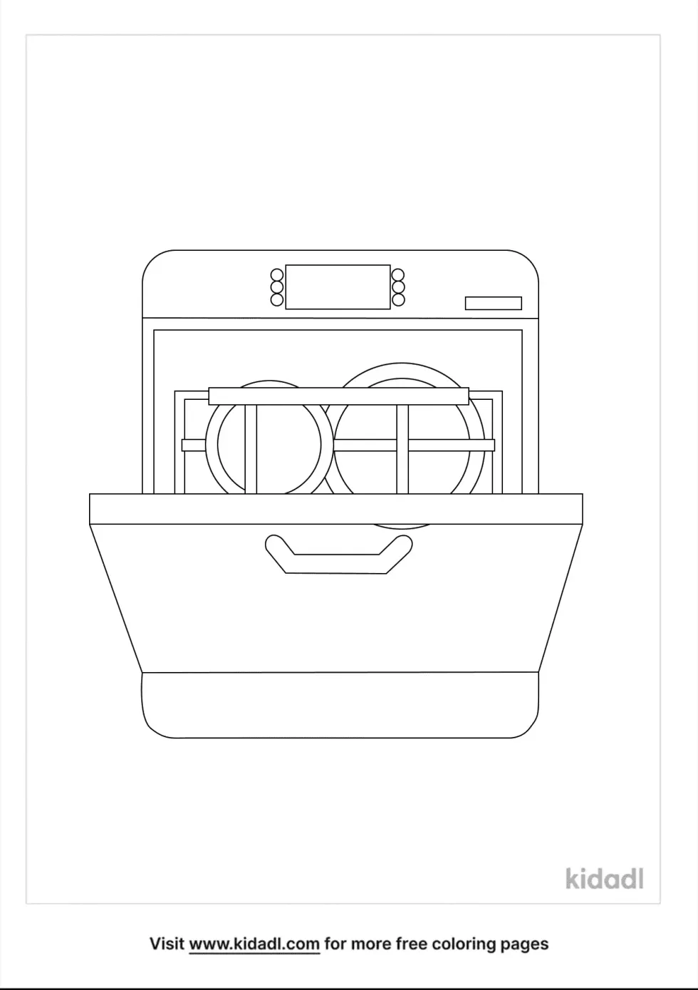 Dish Washer Coloring Page
