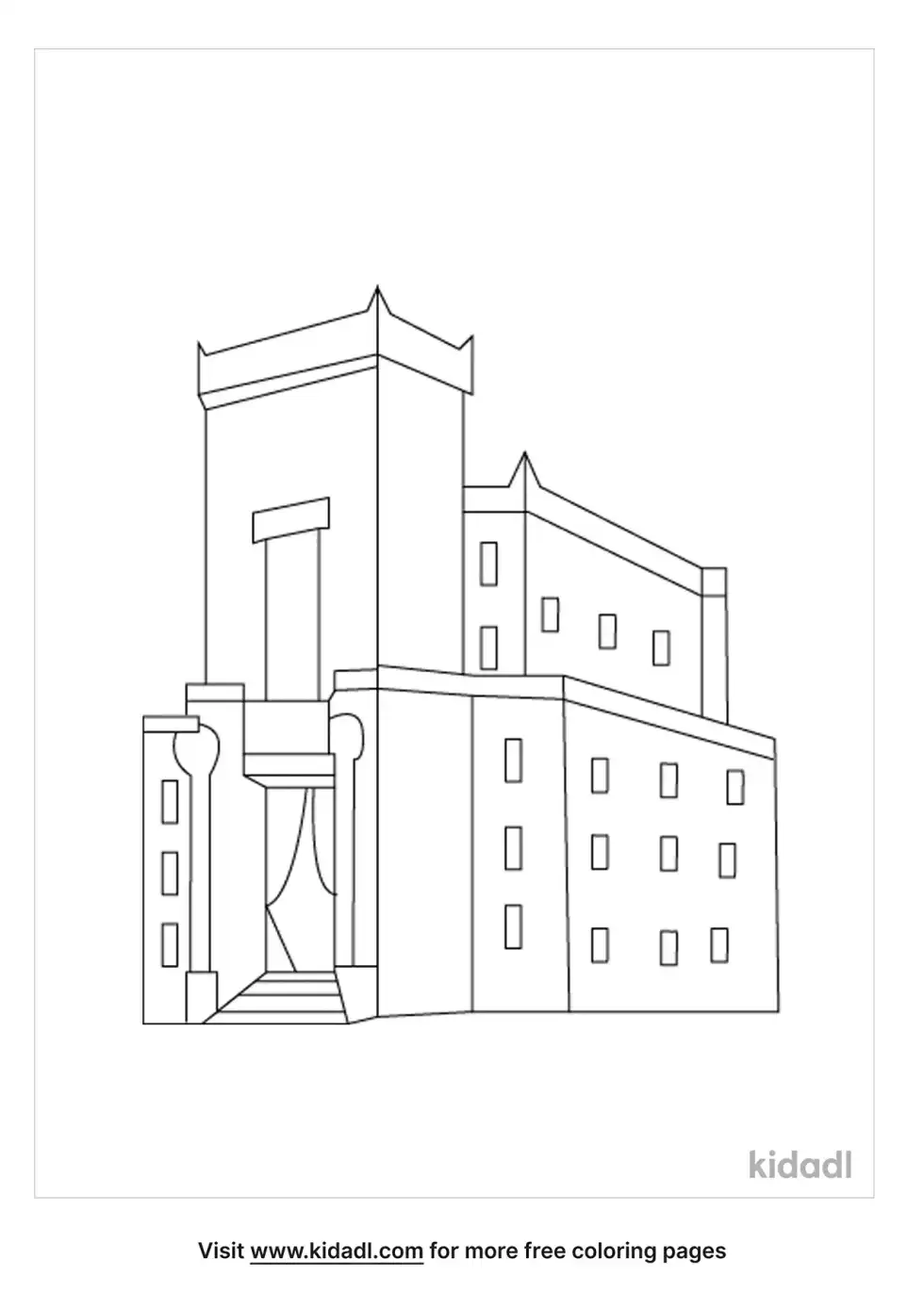 Israelite Temple Coloring Page