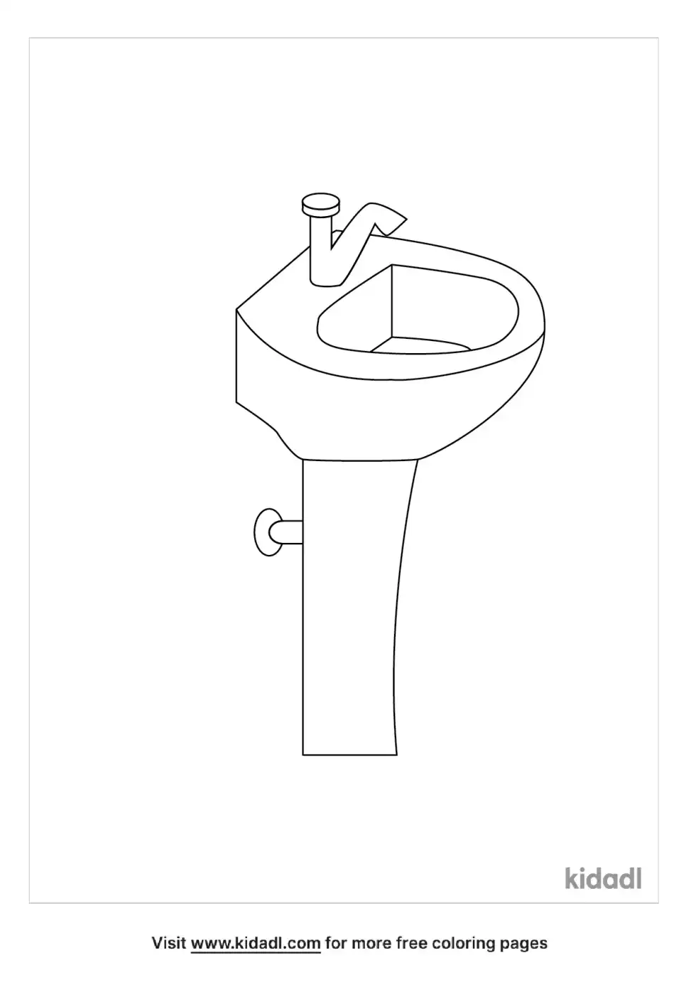 Washbasin Coloring Page
