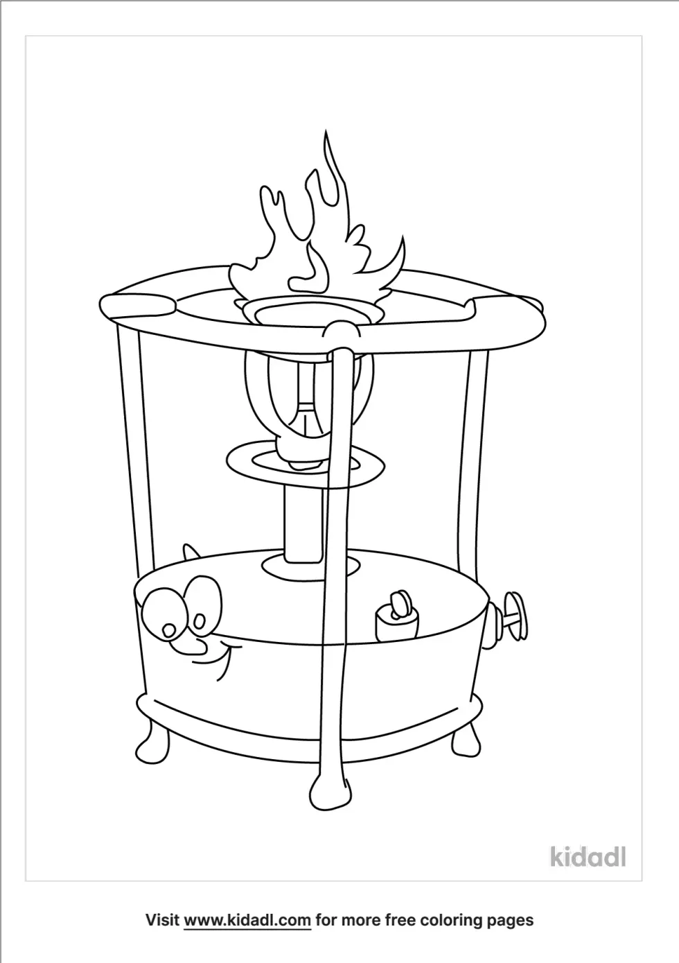 Cute Stove Coloring Page