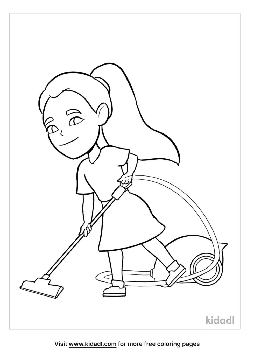 Spring Cleaing Coloring Page