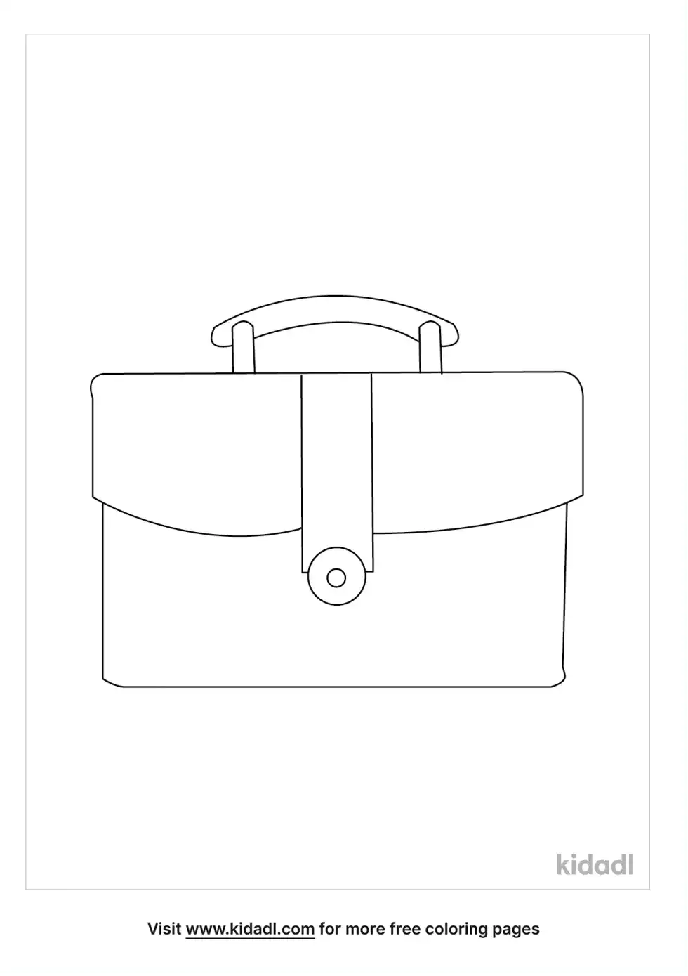 An Attache/briefcase Coloring Page