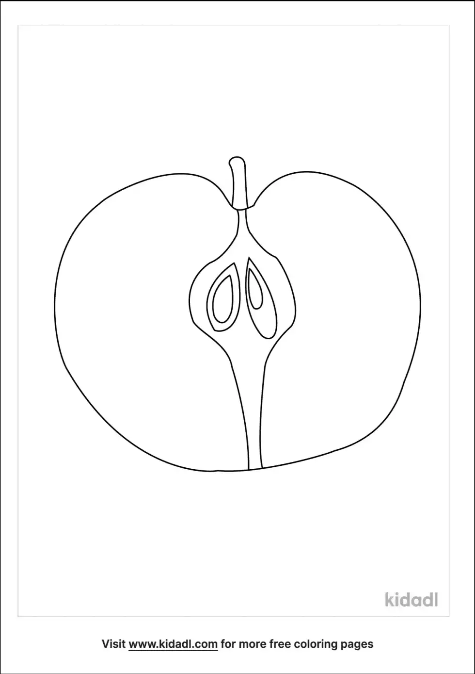 Cut Apple Holy Trinity Coloring Page