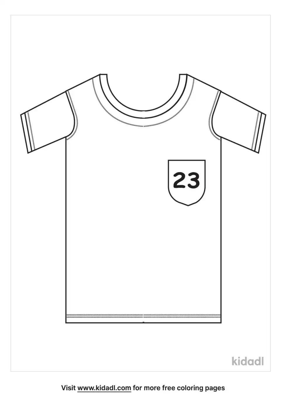 Blank Baseball Jersey Coloring Page