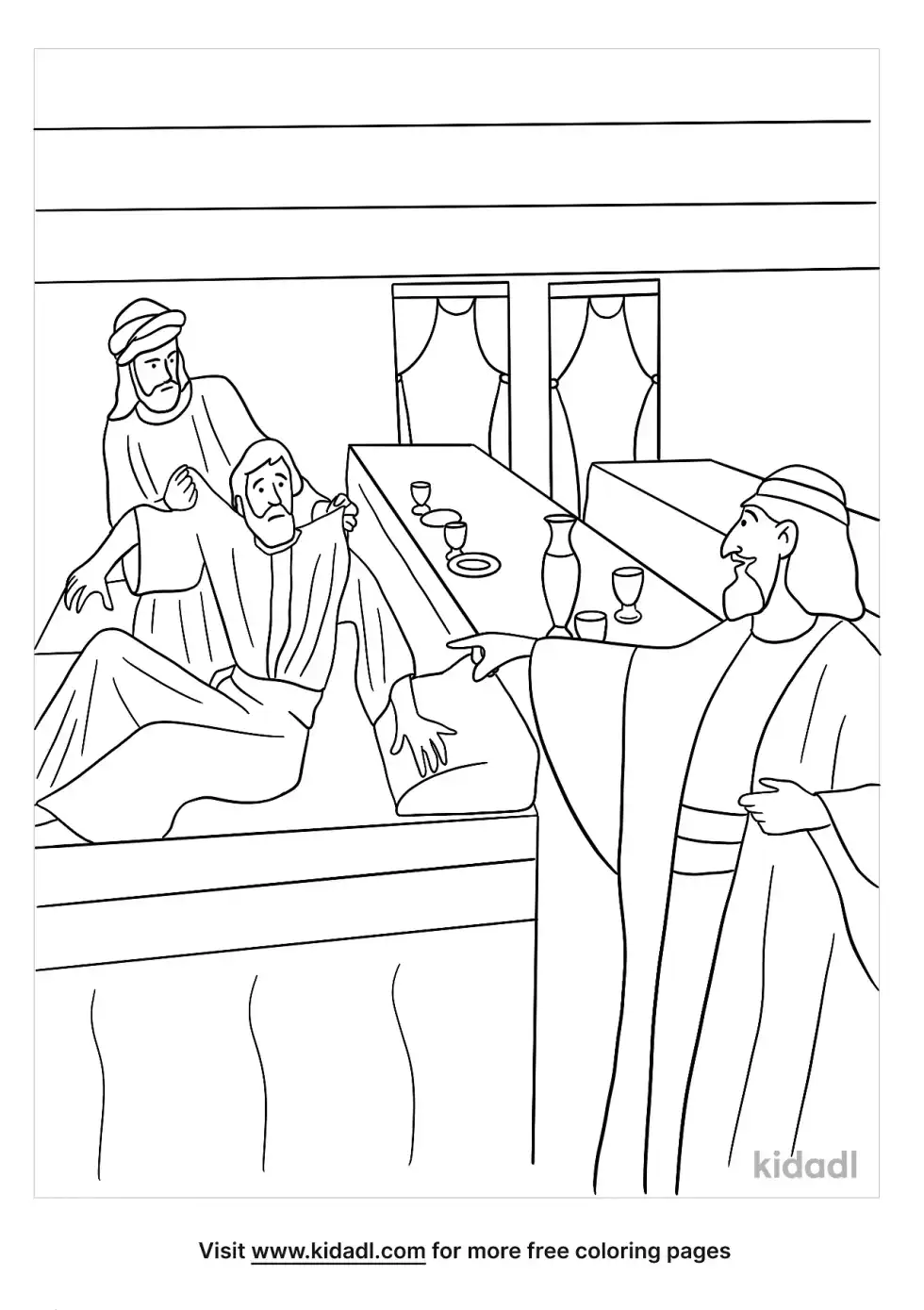 Parable Of The Wedding Garment Coloring Page