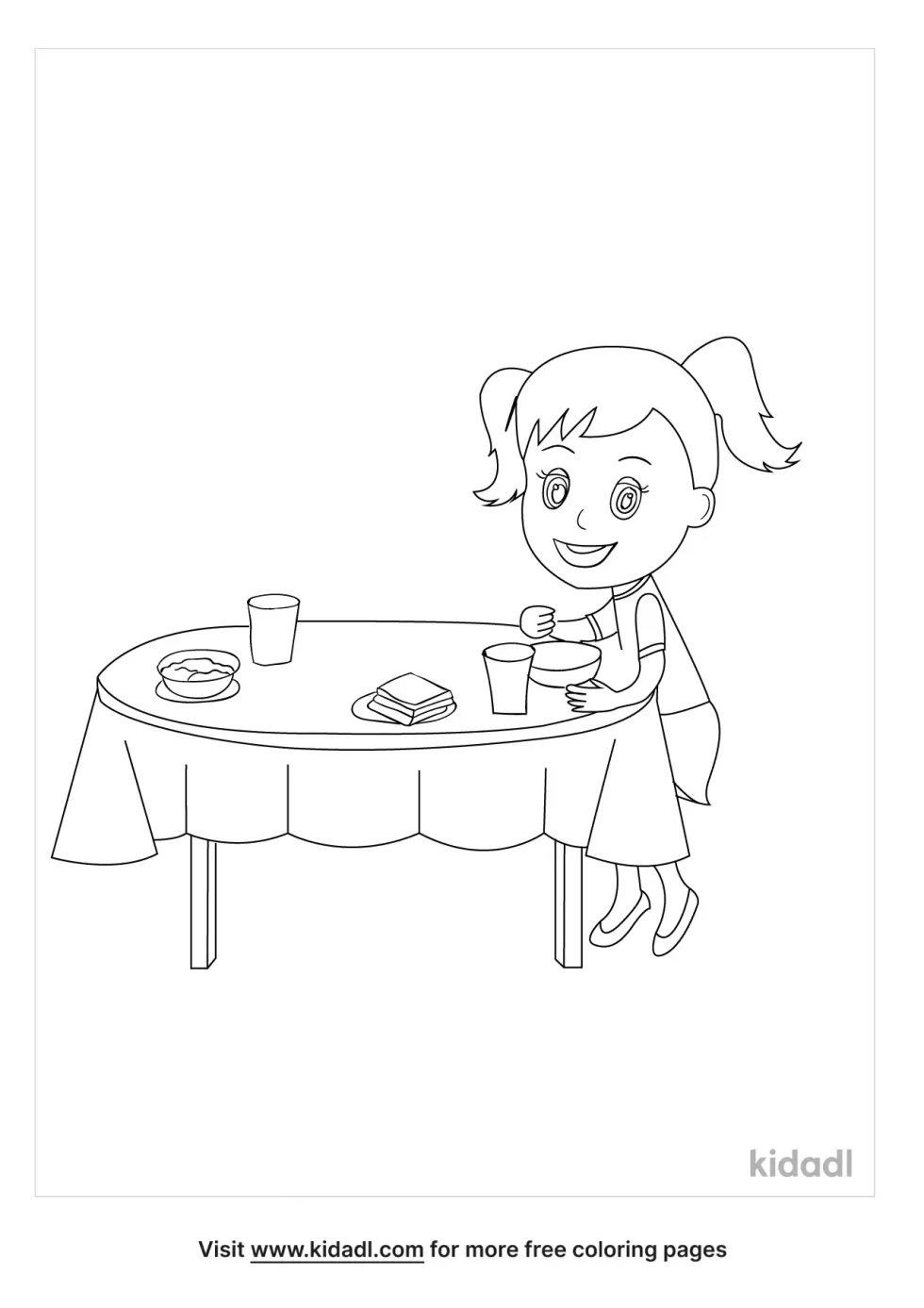 Set The Table Coloring Page