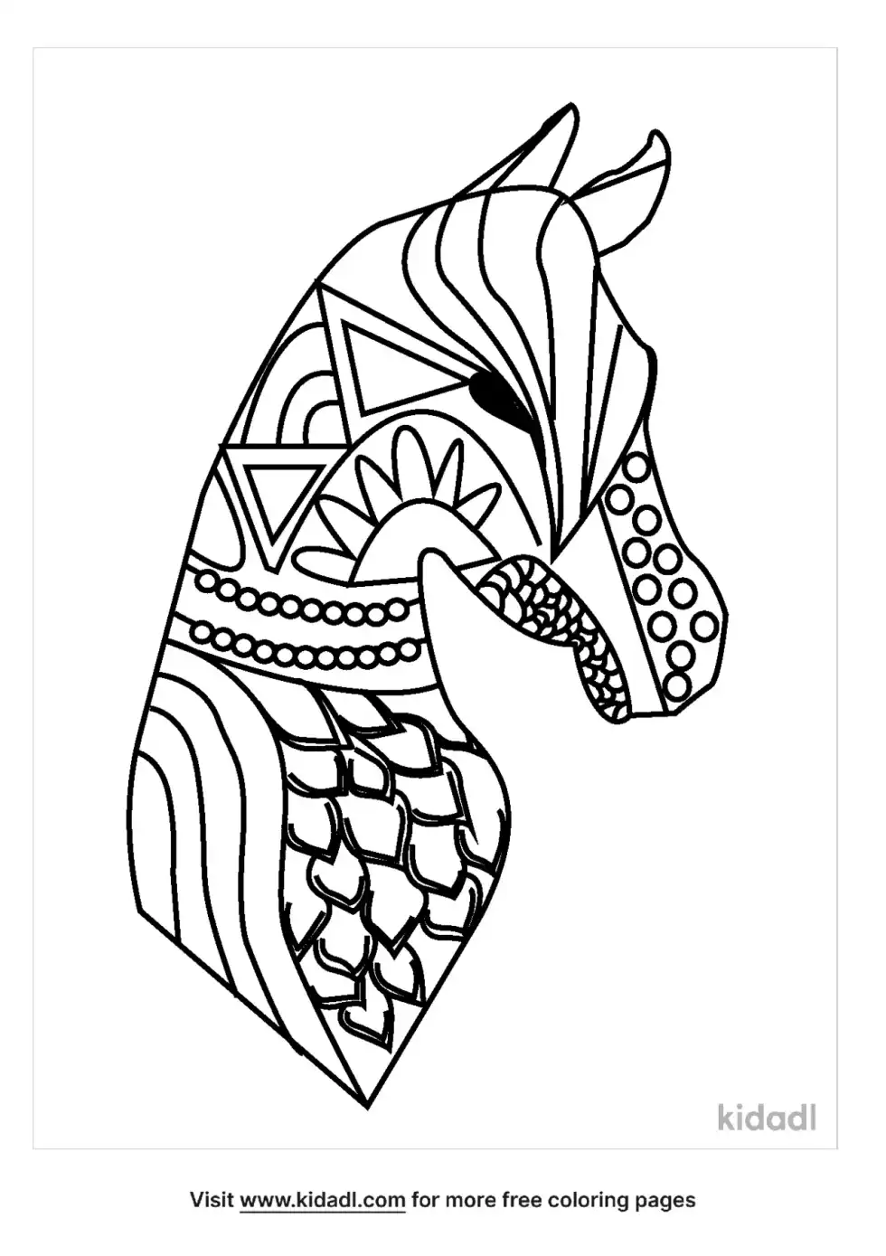 Horse Mandala Coloring Page