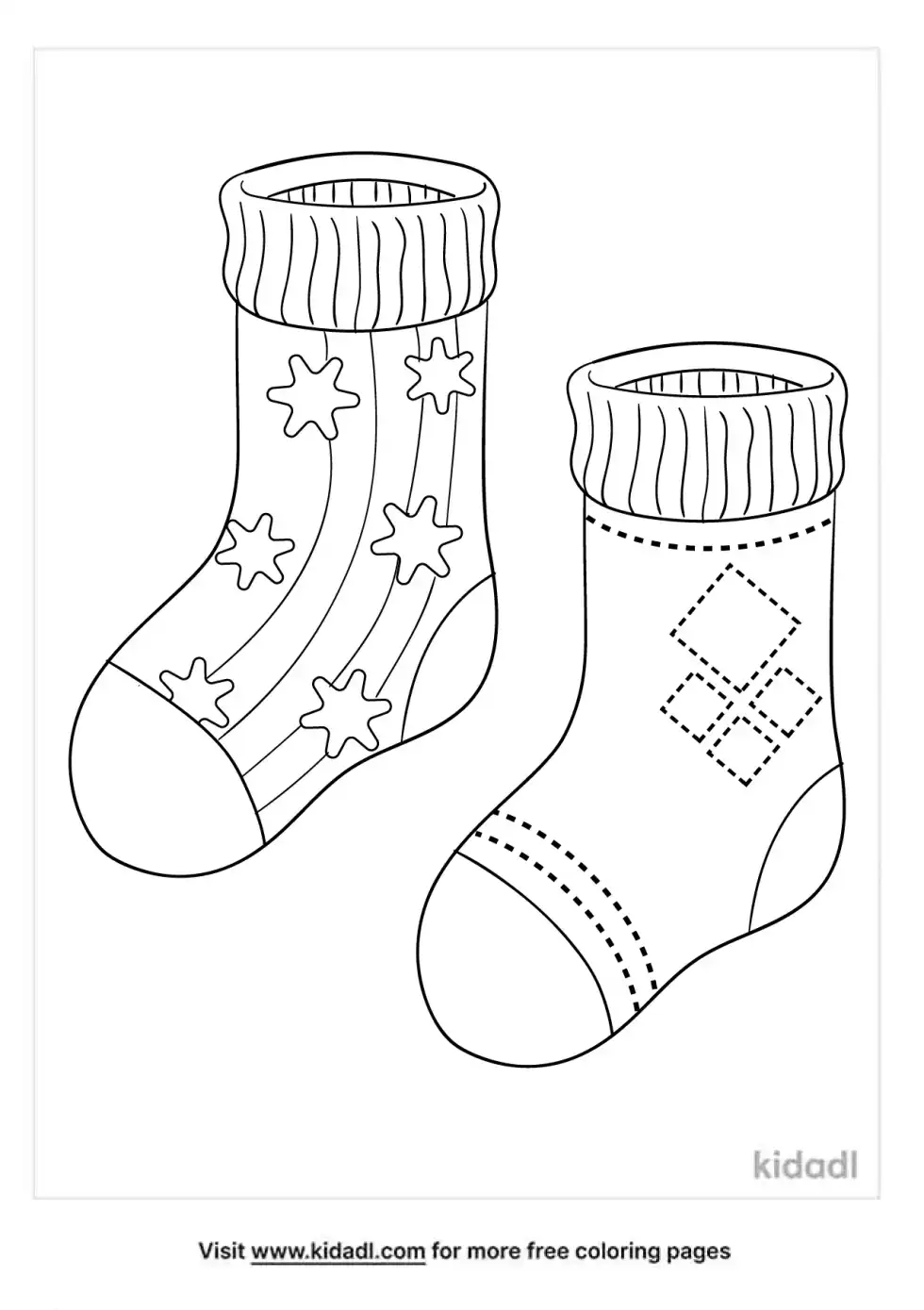 Sock Coloring Page