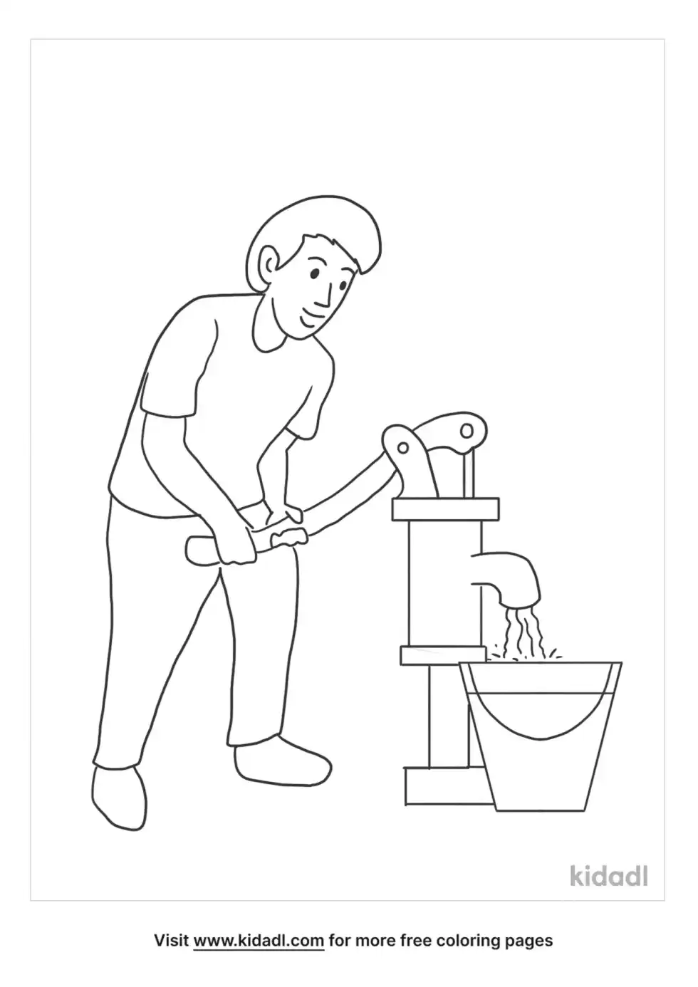 Pumping Coloring Page