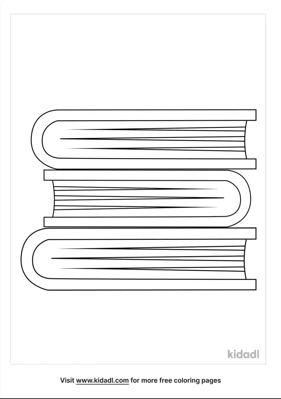 Stack Of Books Coloring Page