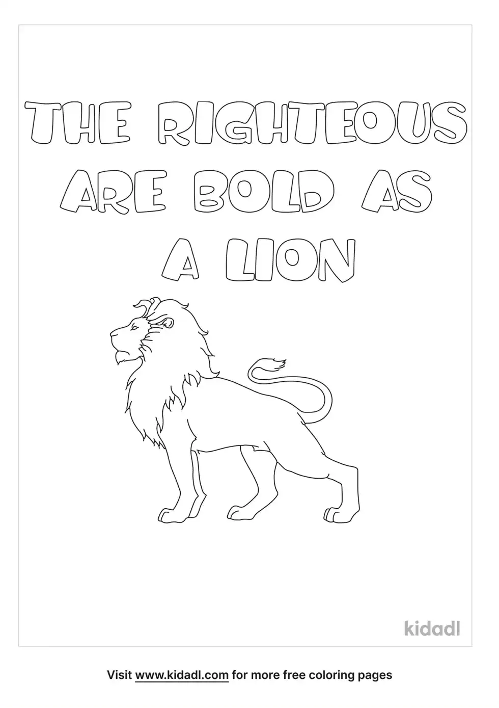 Proverbs 28:1 Coloring Page