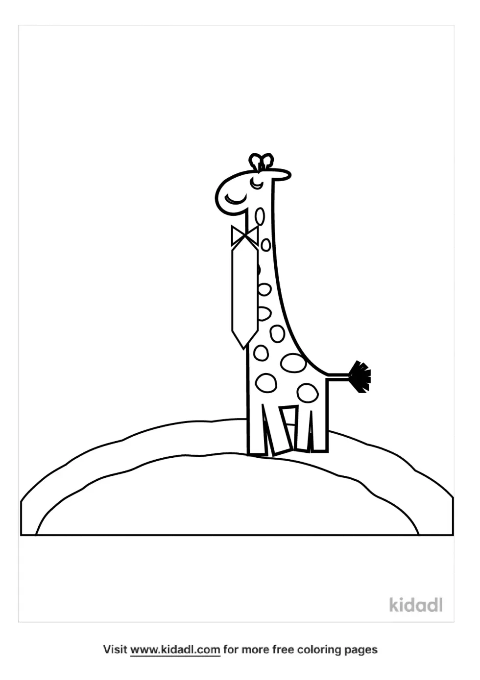 Giraffe Wearing A Tie