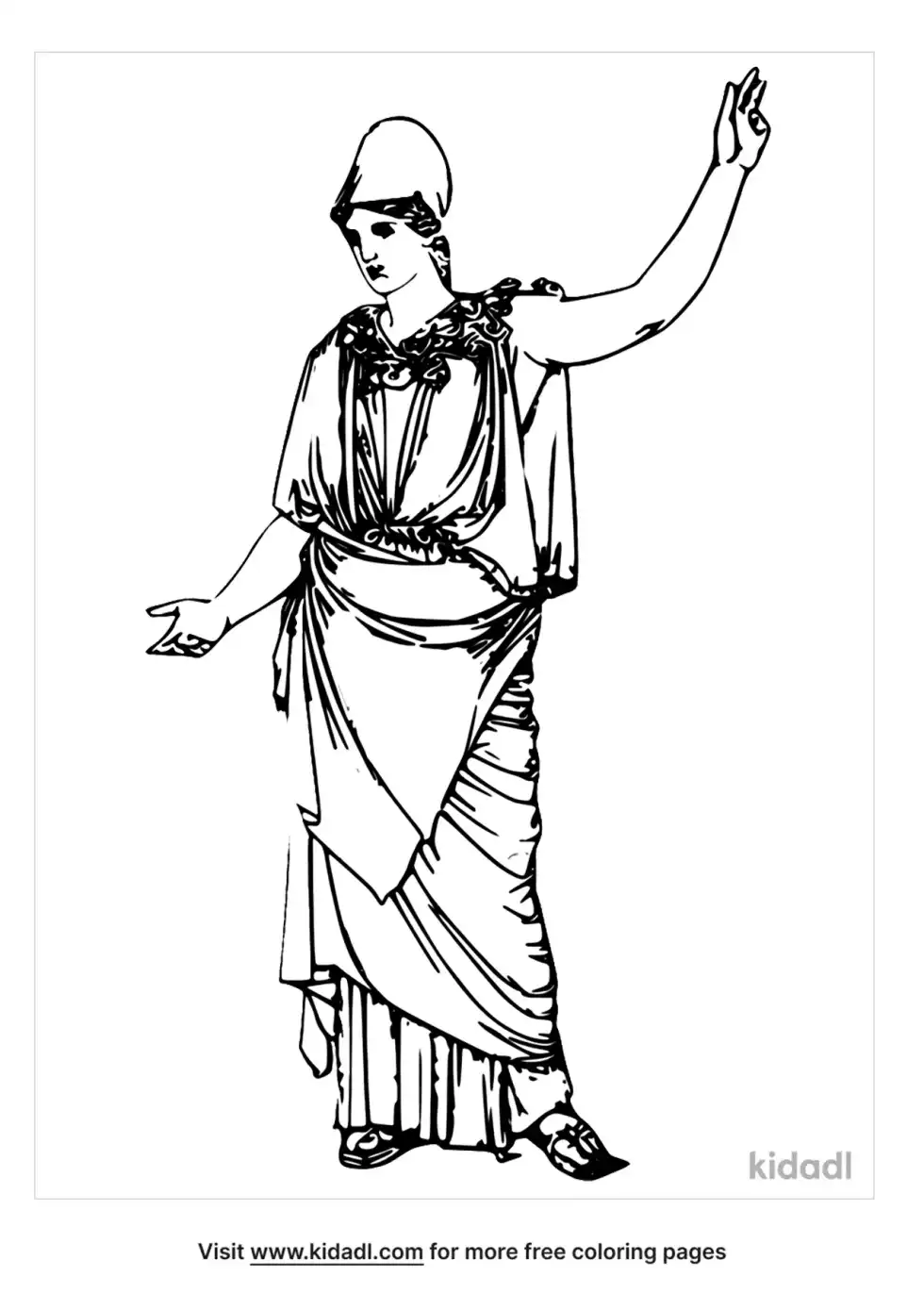 Nike Goddess Coloring Page