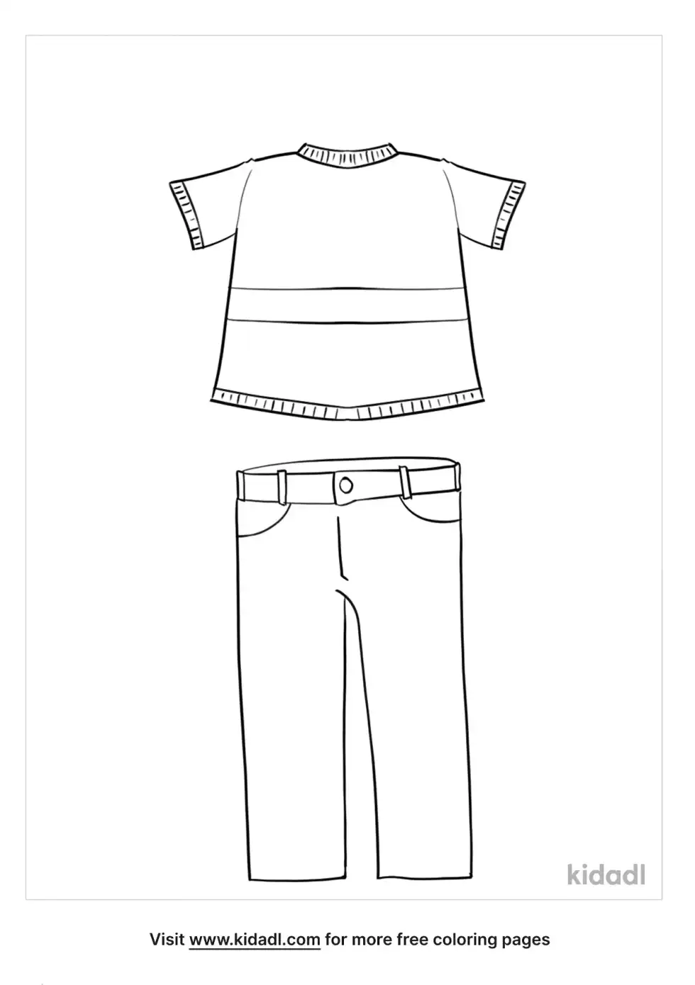 Preschool Clothing Coloring Page