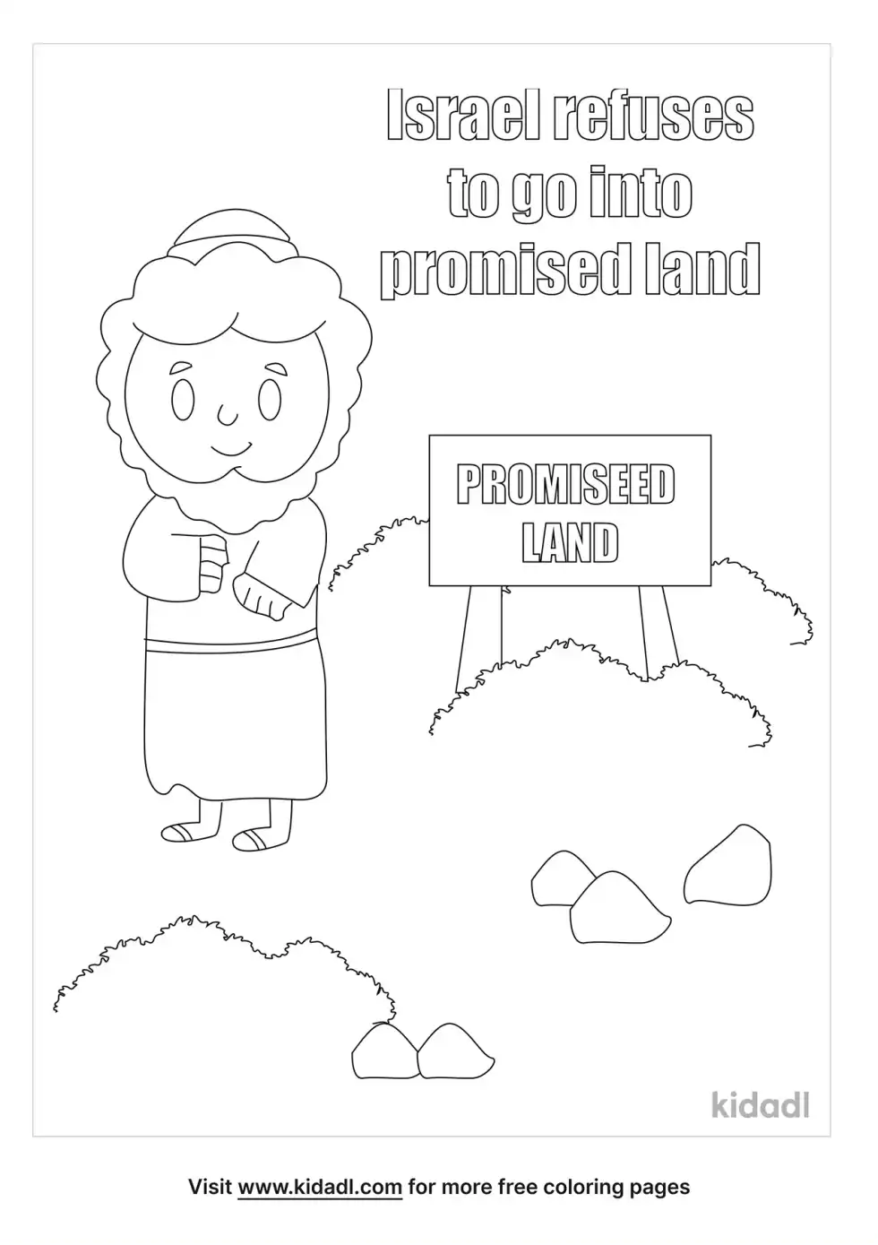 Israel Refuses To Go Into Promised Land Coloring Page