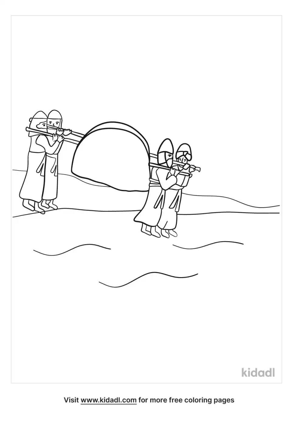 Israelites Cross The Jordan River Coloring Page
