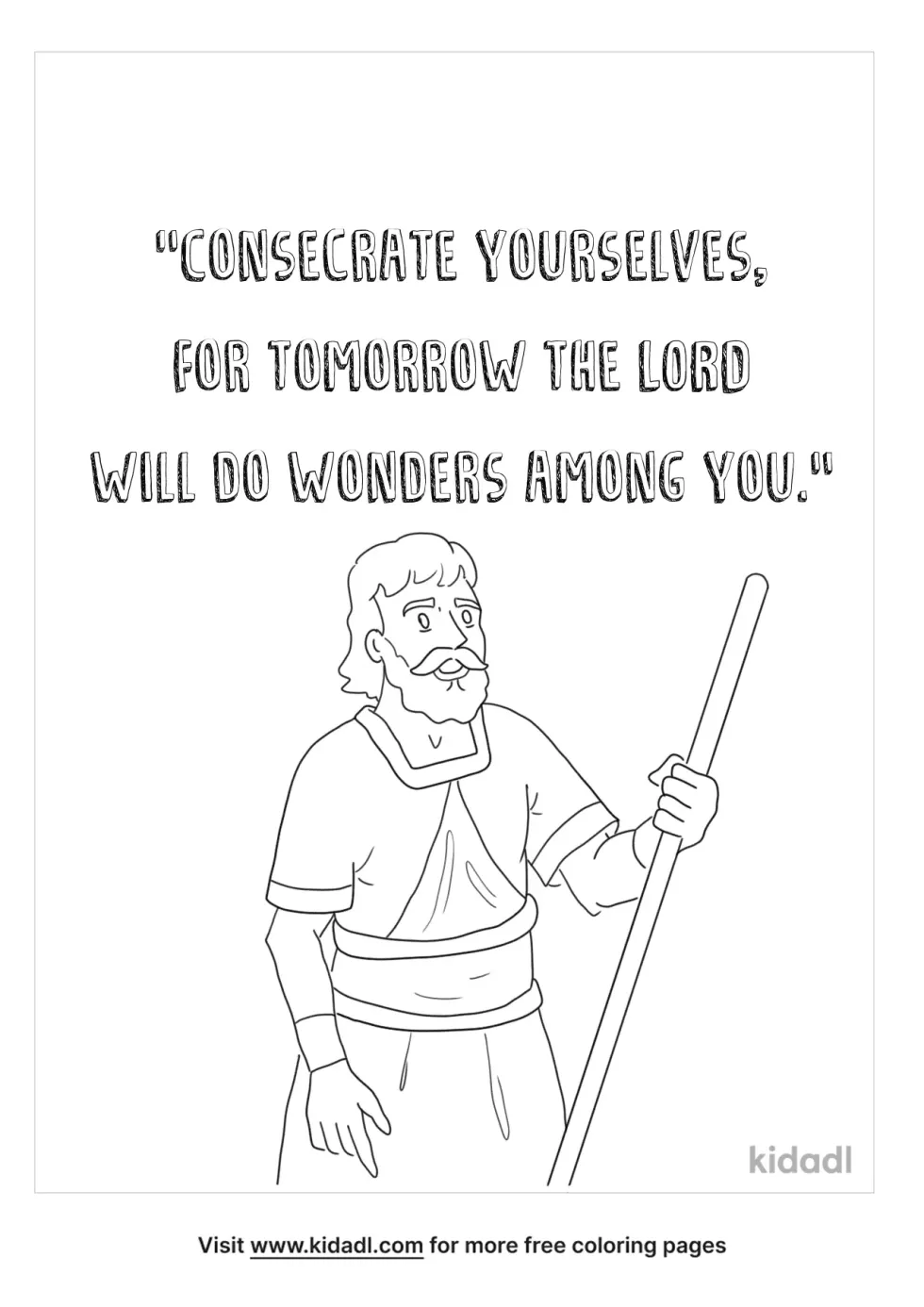 Joshua Told People To Worship God Coloring Page