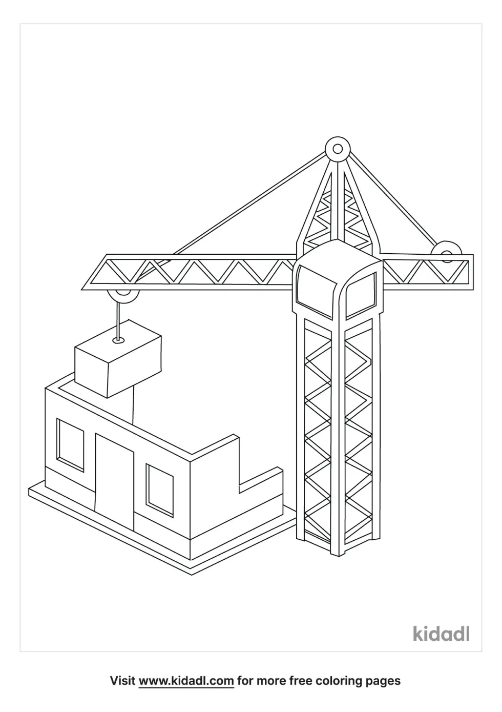 House Building Coloring Page