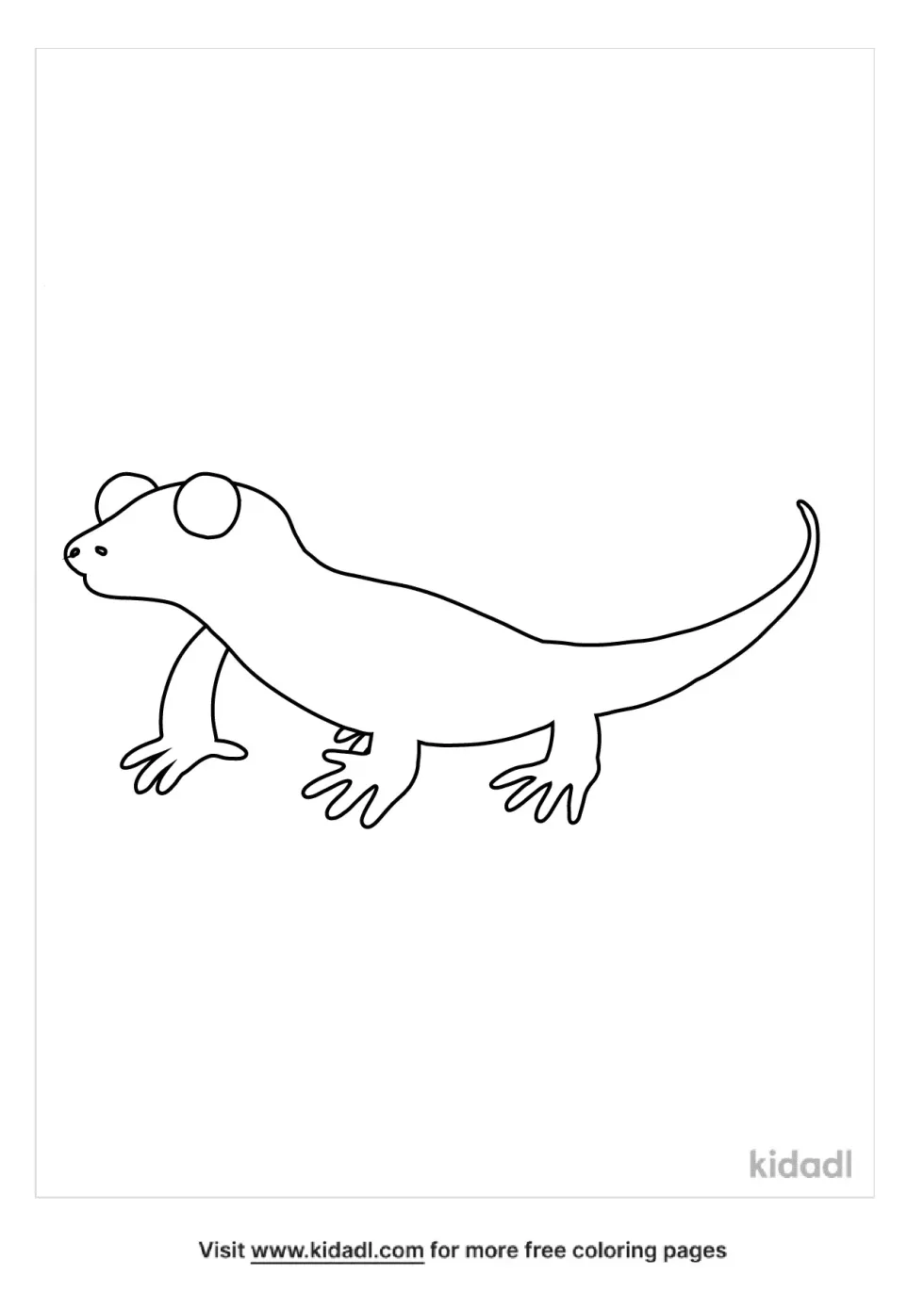 Gecko Outline | Kidadl