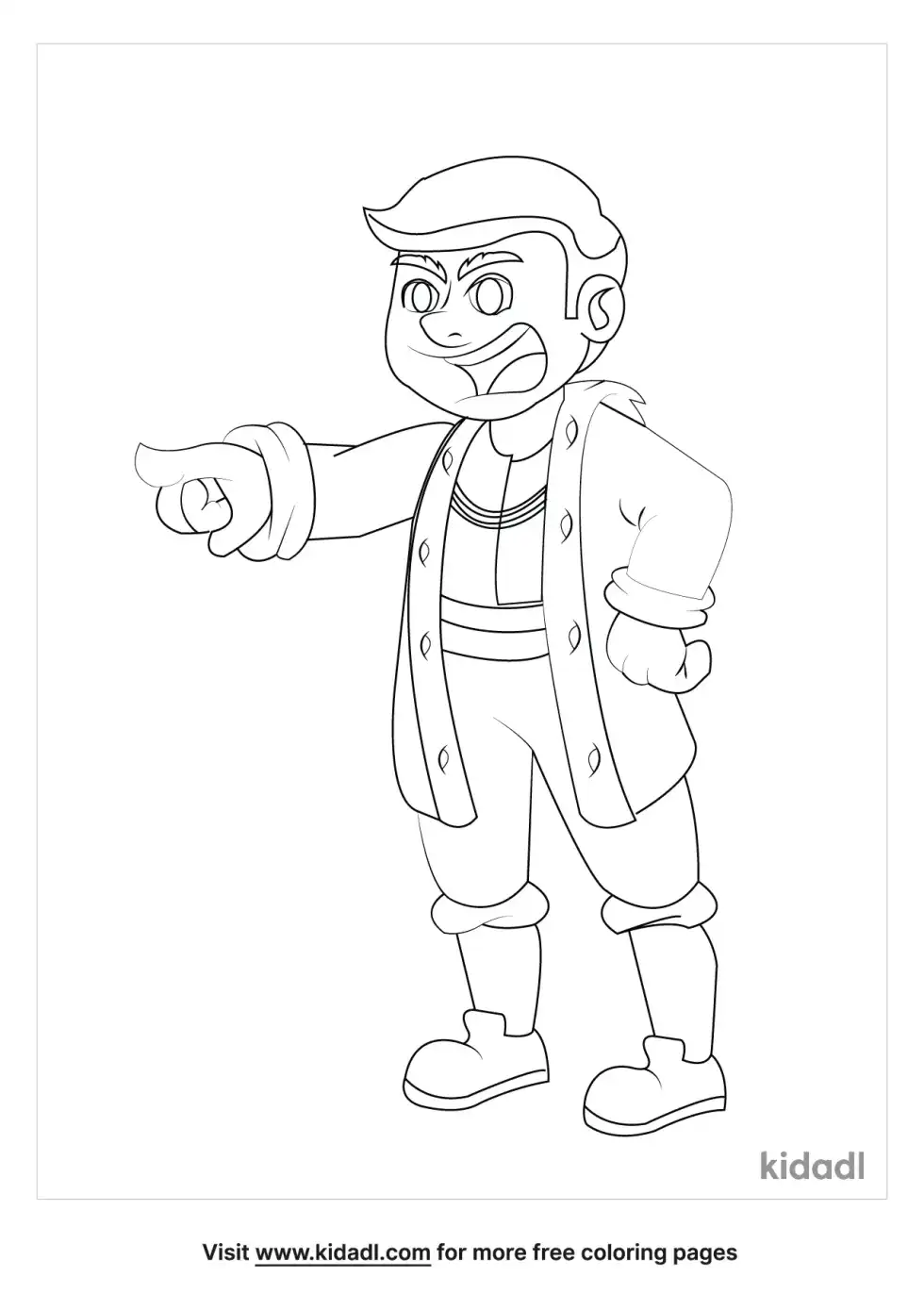 Pointing At Someone Coloring Page