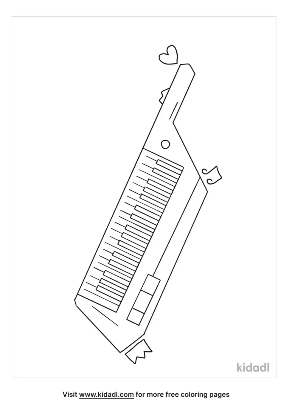 Keytar Coloring Page