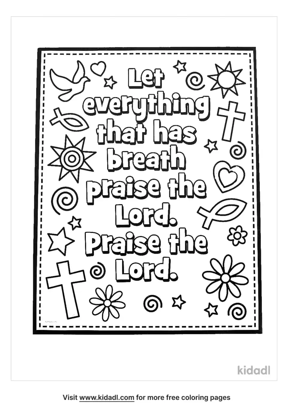 Let Everything That Has Breath Praise The Lord Coloring Page