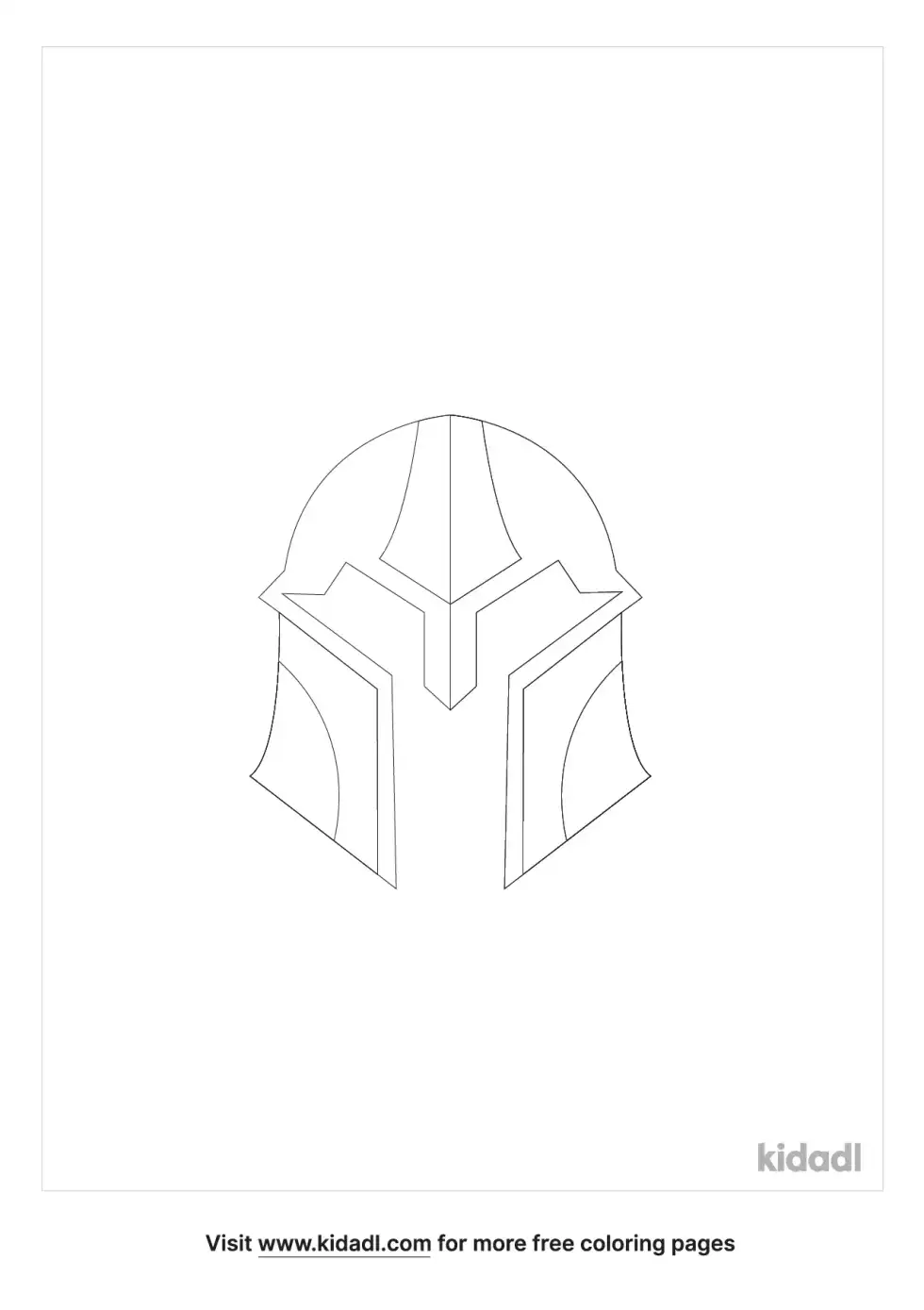 Knight's Helmet Coloring Page