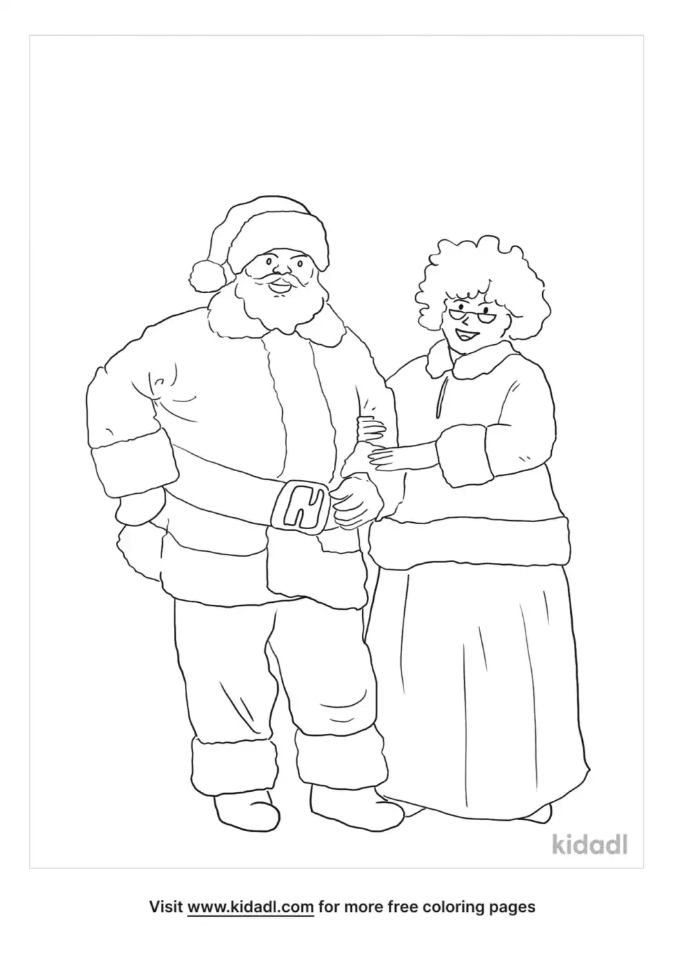 Mr And Mrs Claus Coloring Page