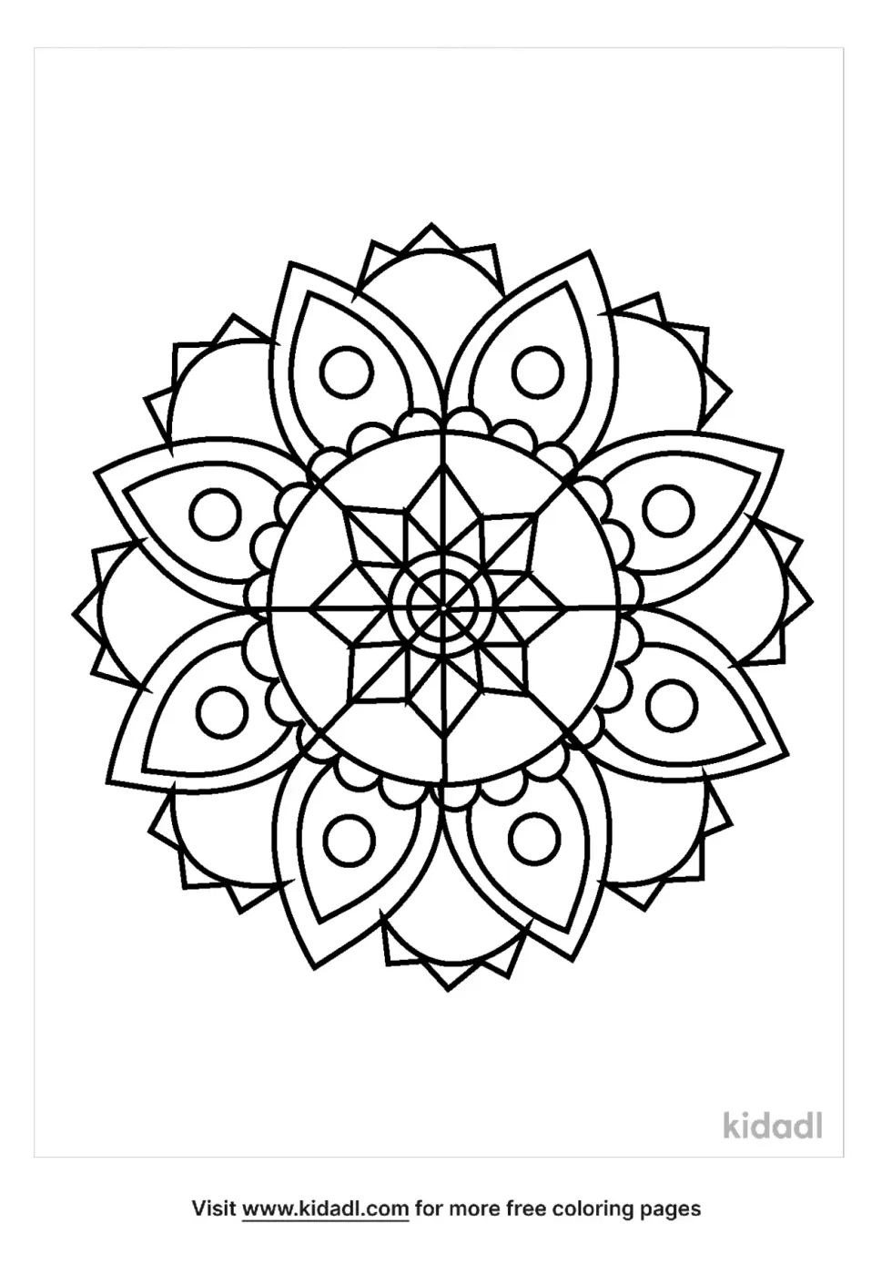 Chakra Mandala Coloring Page