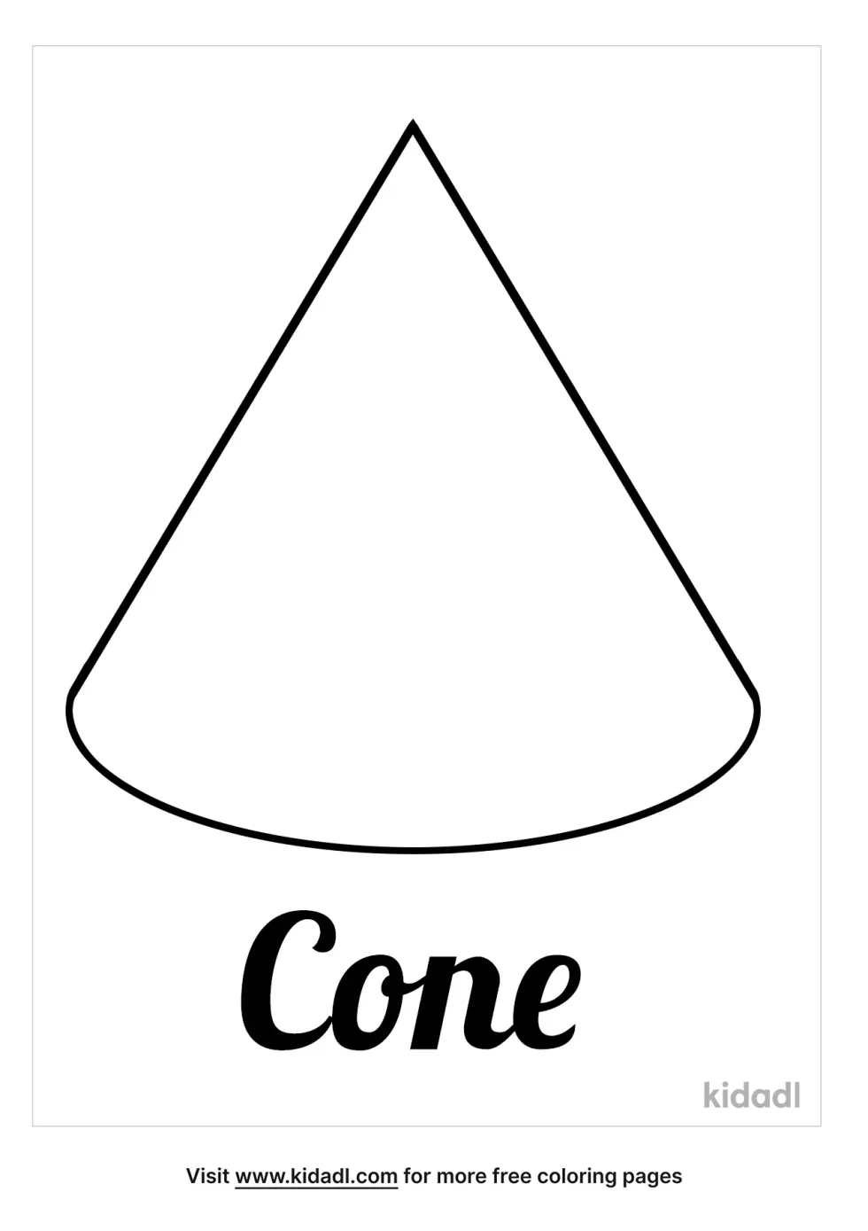 Cone Shape Coloring Page