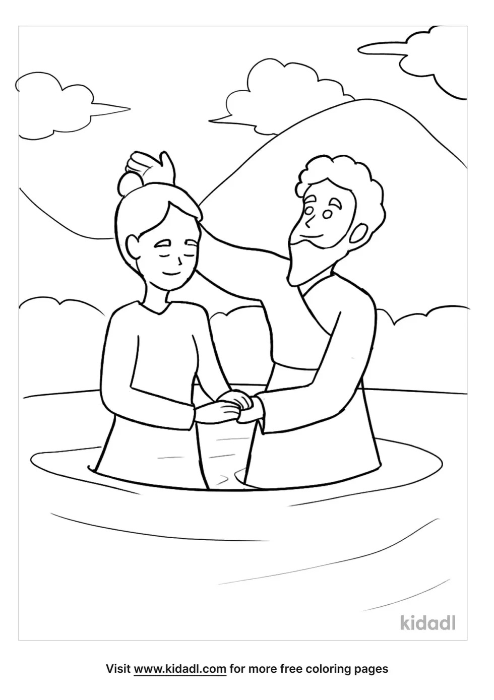 Lydia Is Baptised Coloring Page
