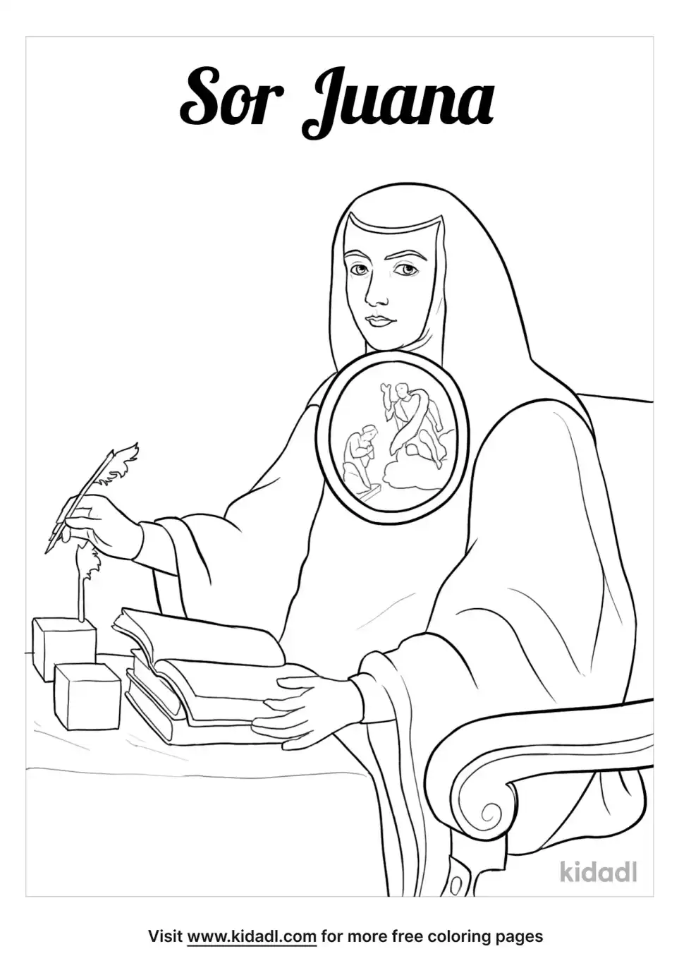 Sor Juana Coloring Page