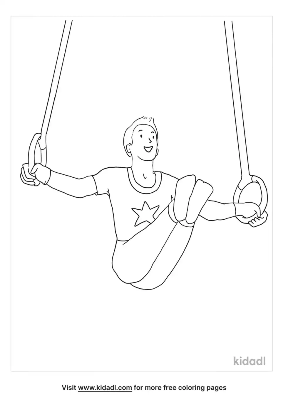 Male Gymnast Coloring Page