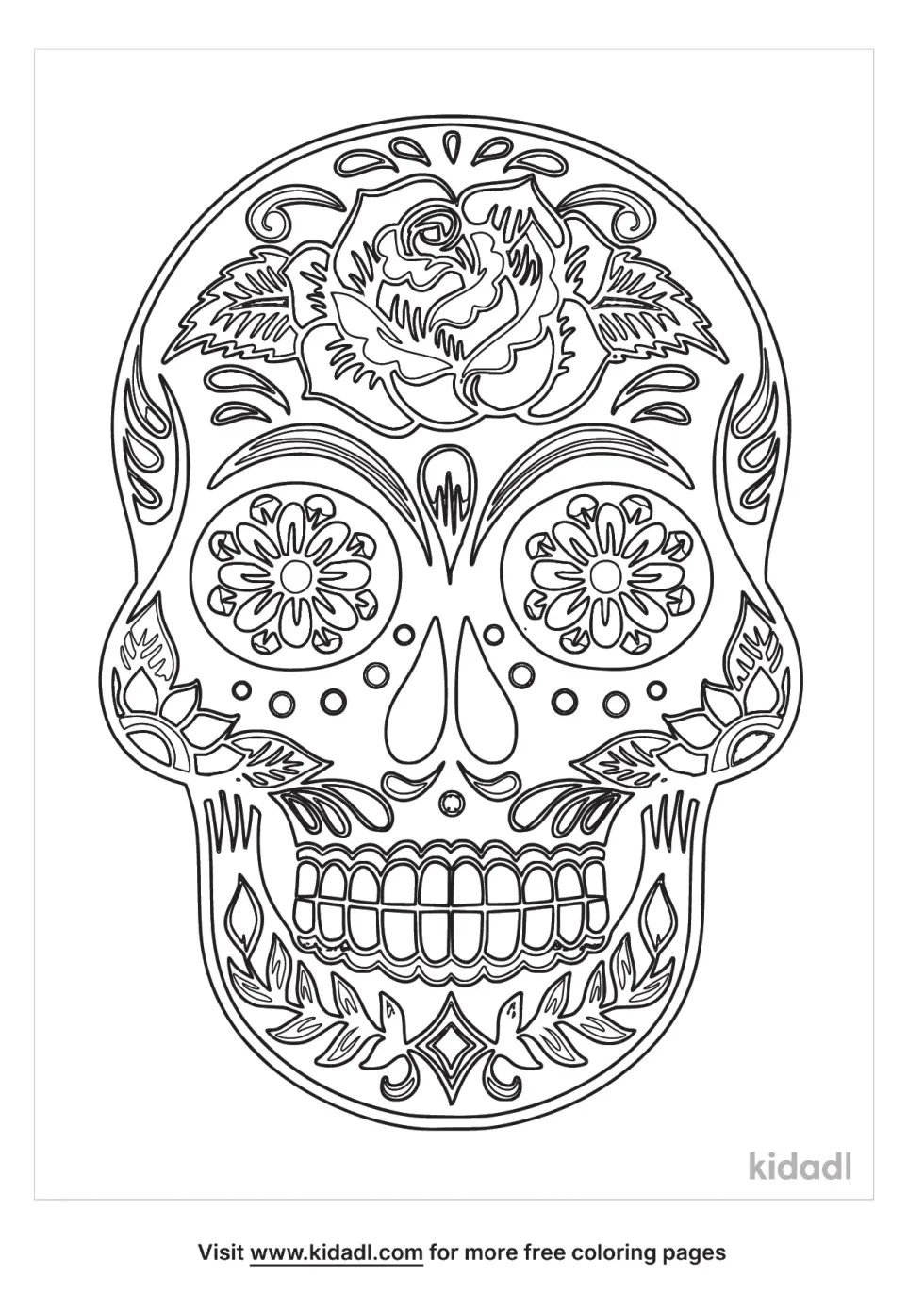 Intricate Of Day Of The Dead Skull