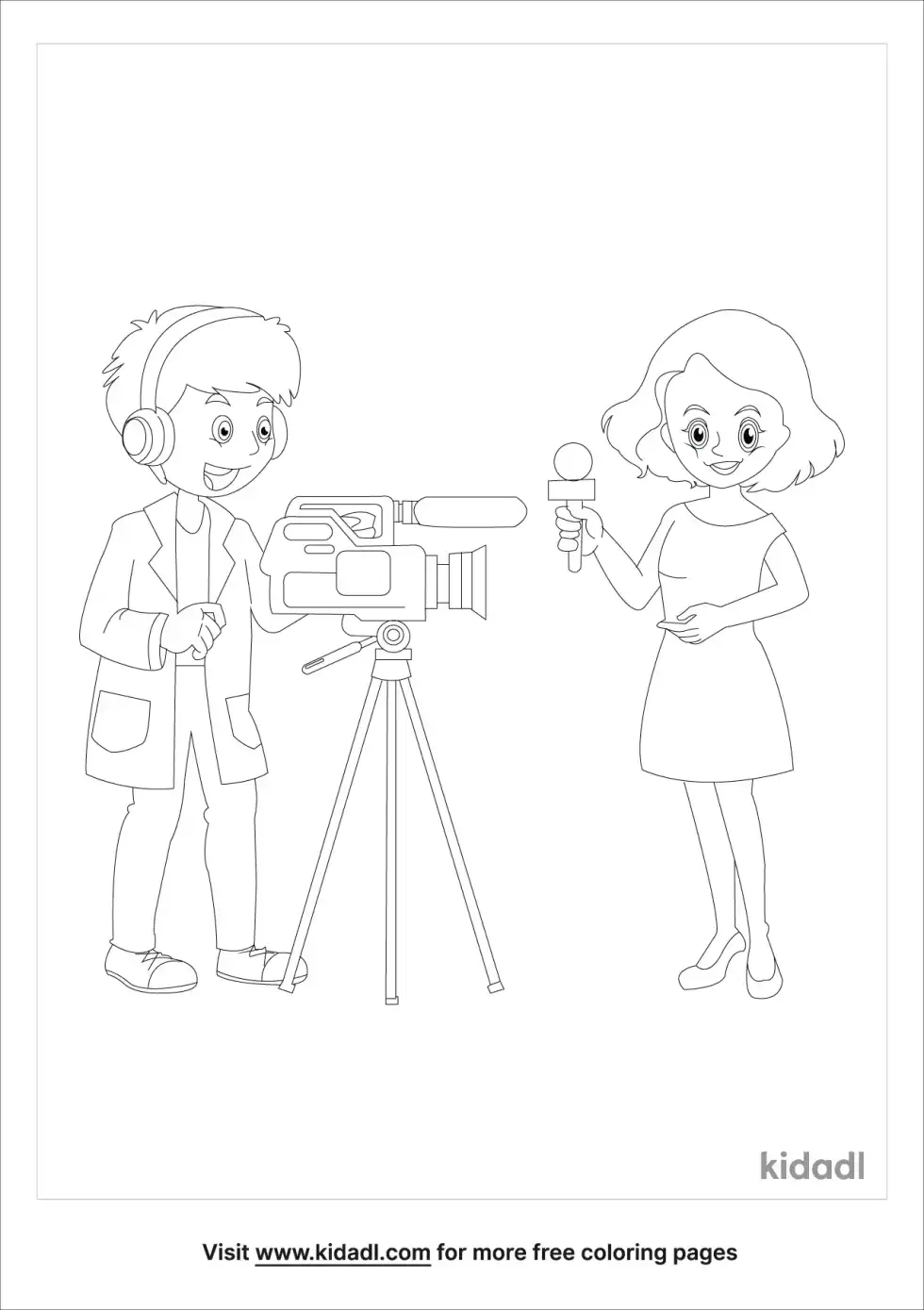 News Team Coloring Page