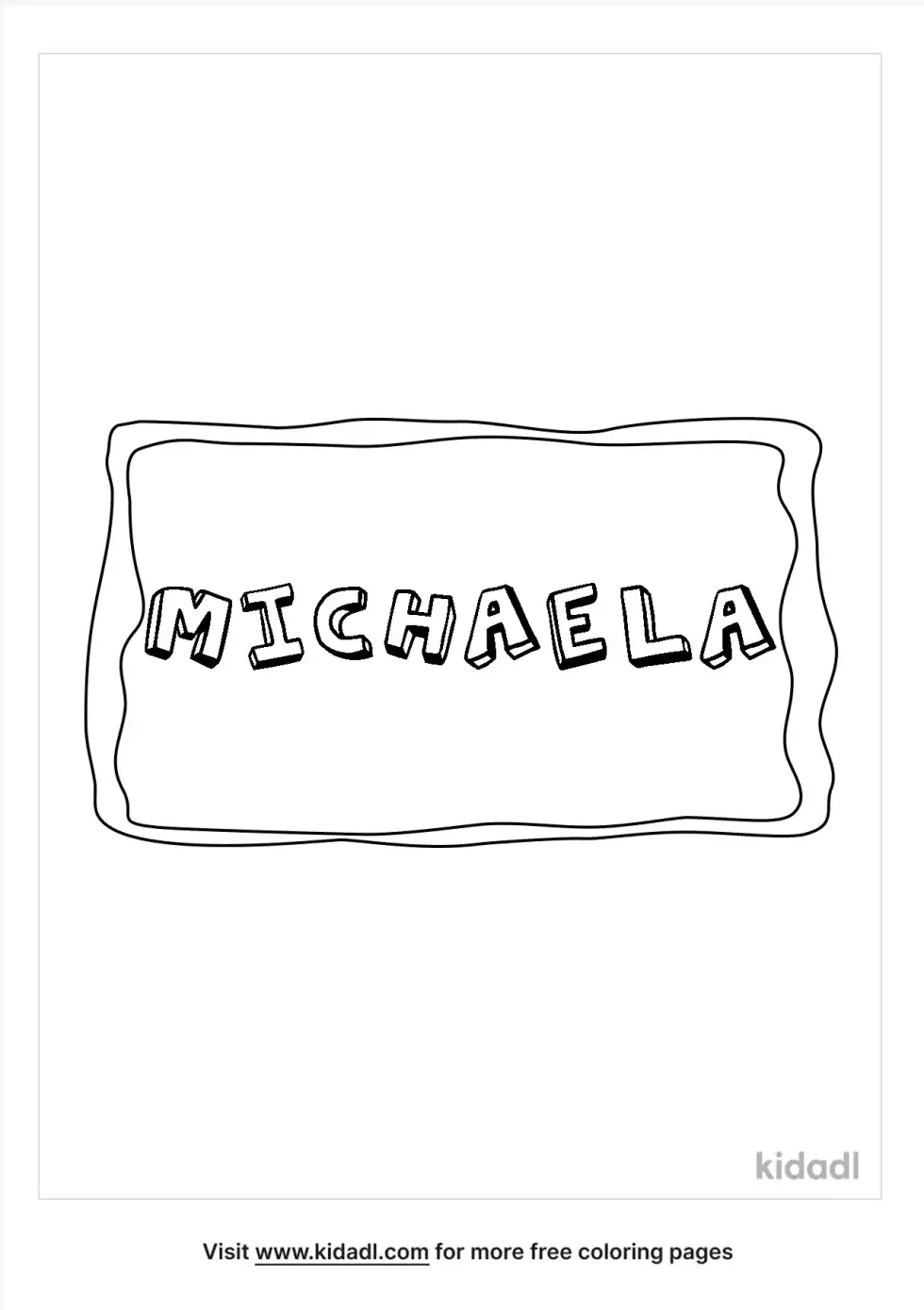 Michaela Coloring Page