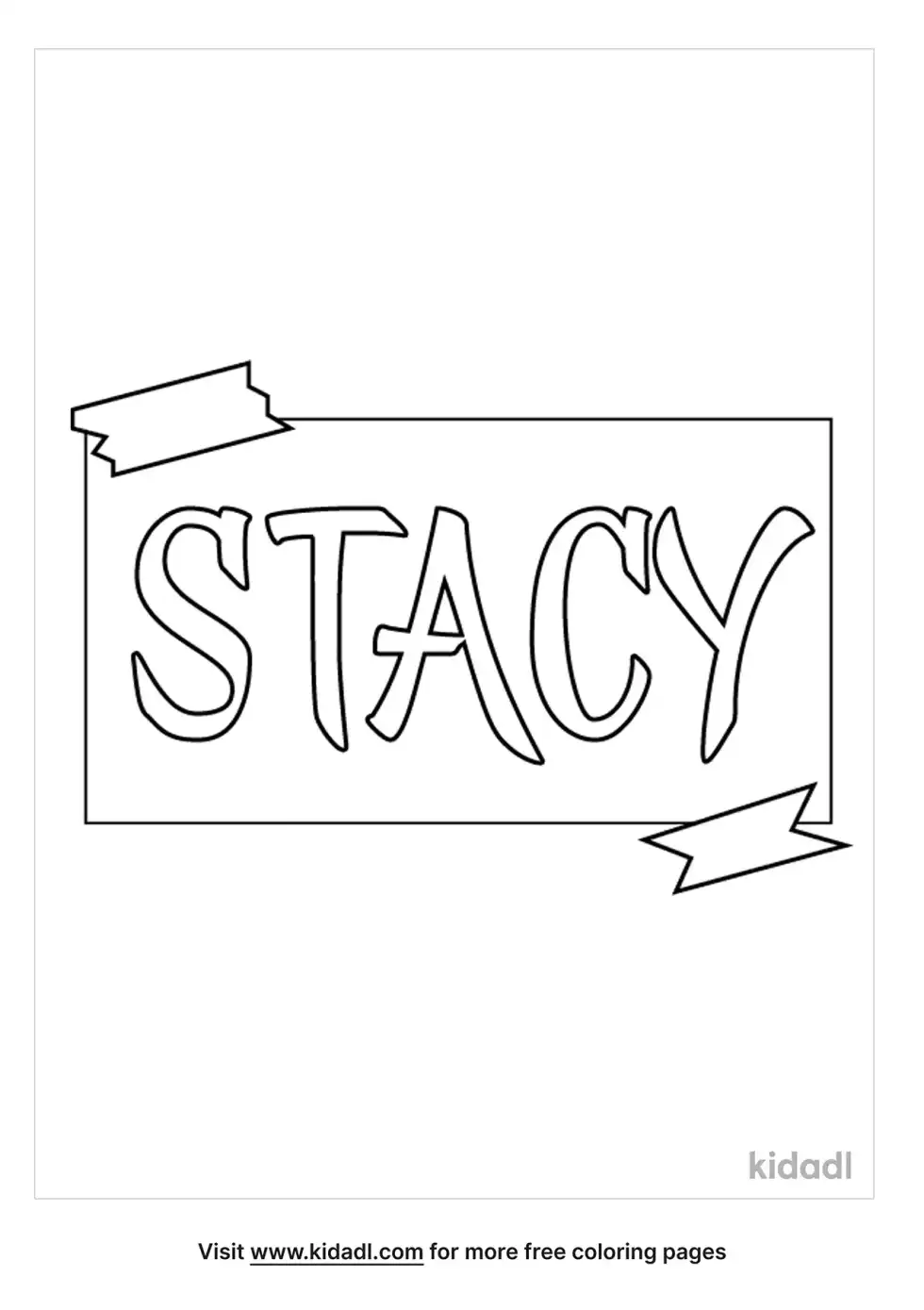 Name Stacy Coloring Page