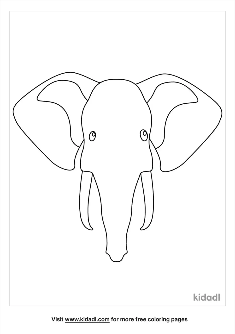 Elephant Flag Coloring Page