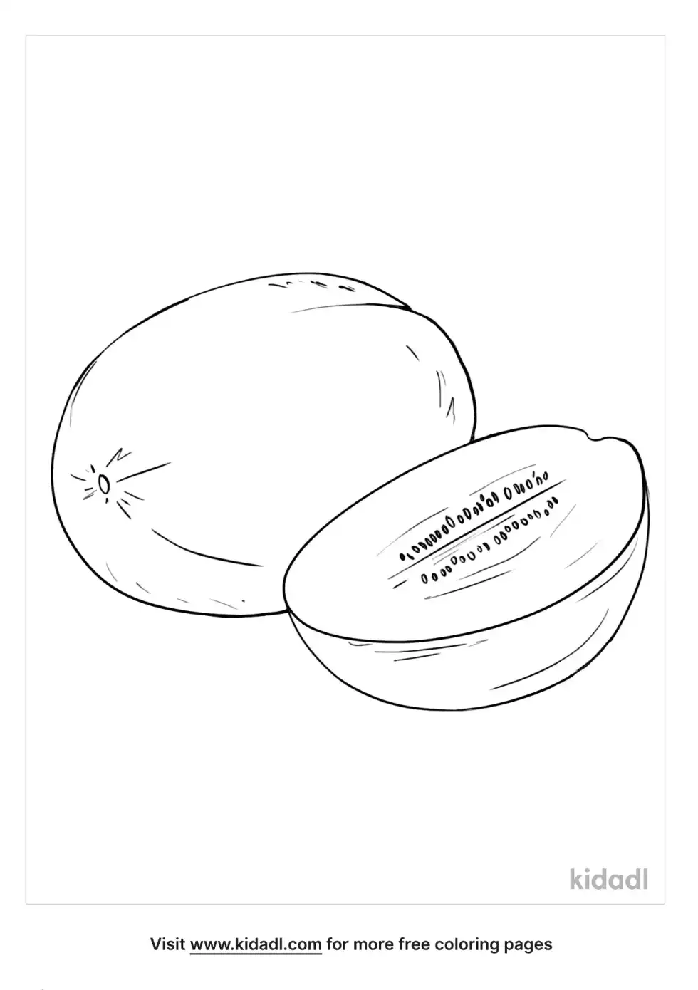 Honeydew Melon Coloring Page