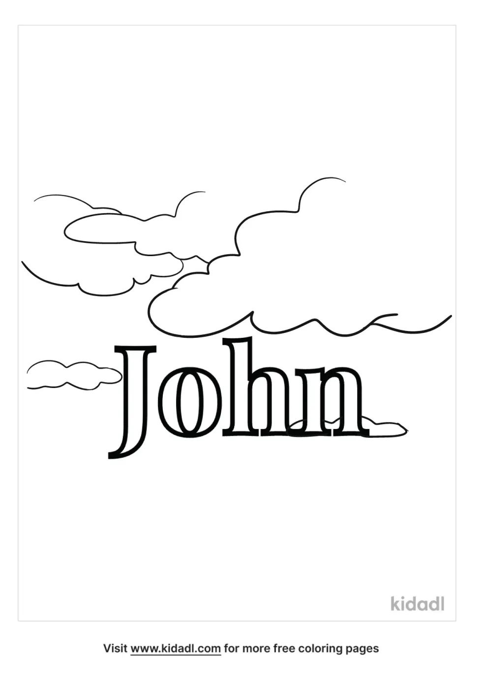John Name Coloring Page