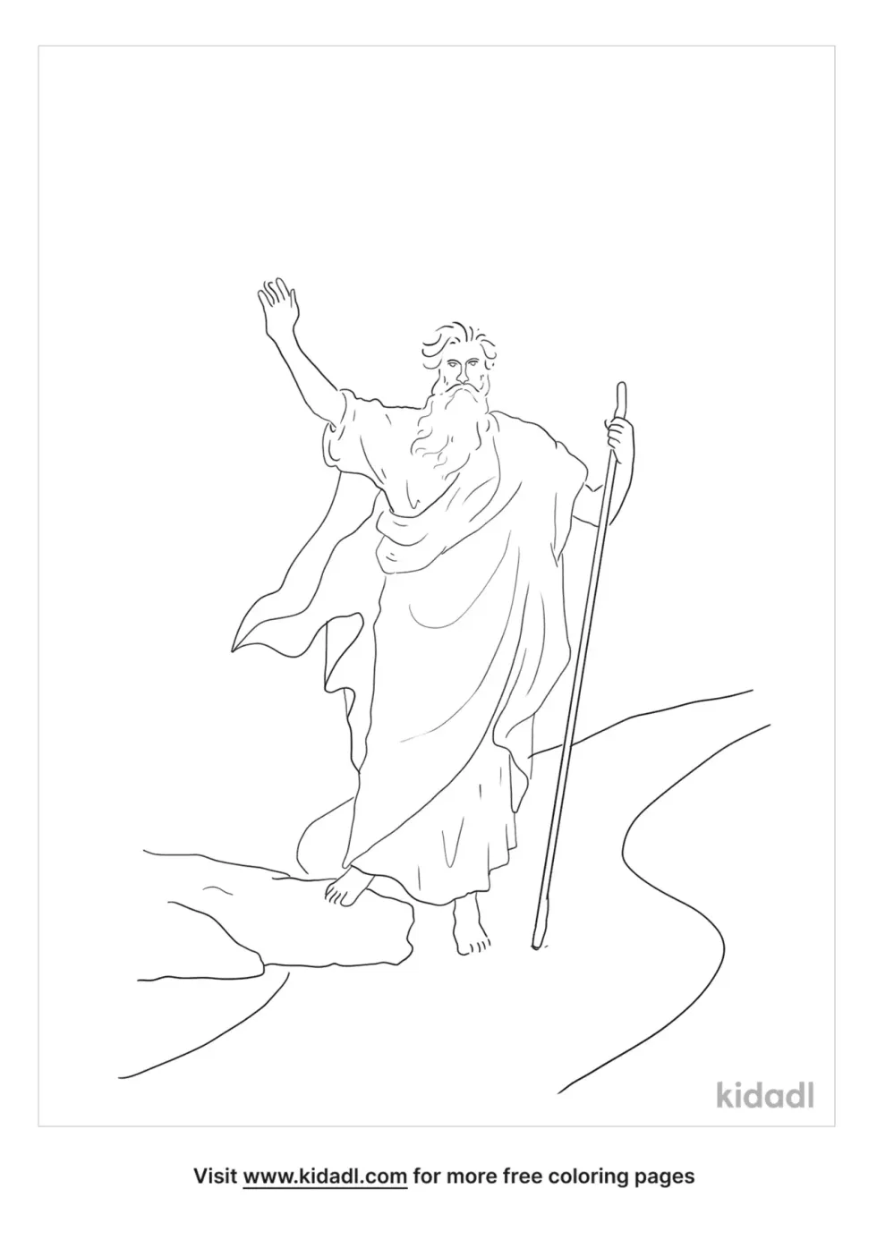 Moses Last Journey Coloring Page