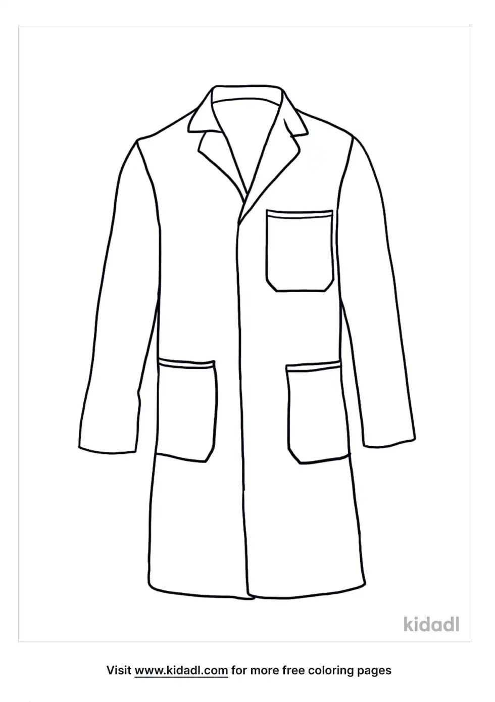 Girl Doctor Coat Coloring Page