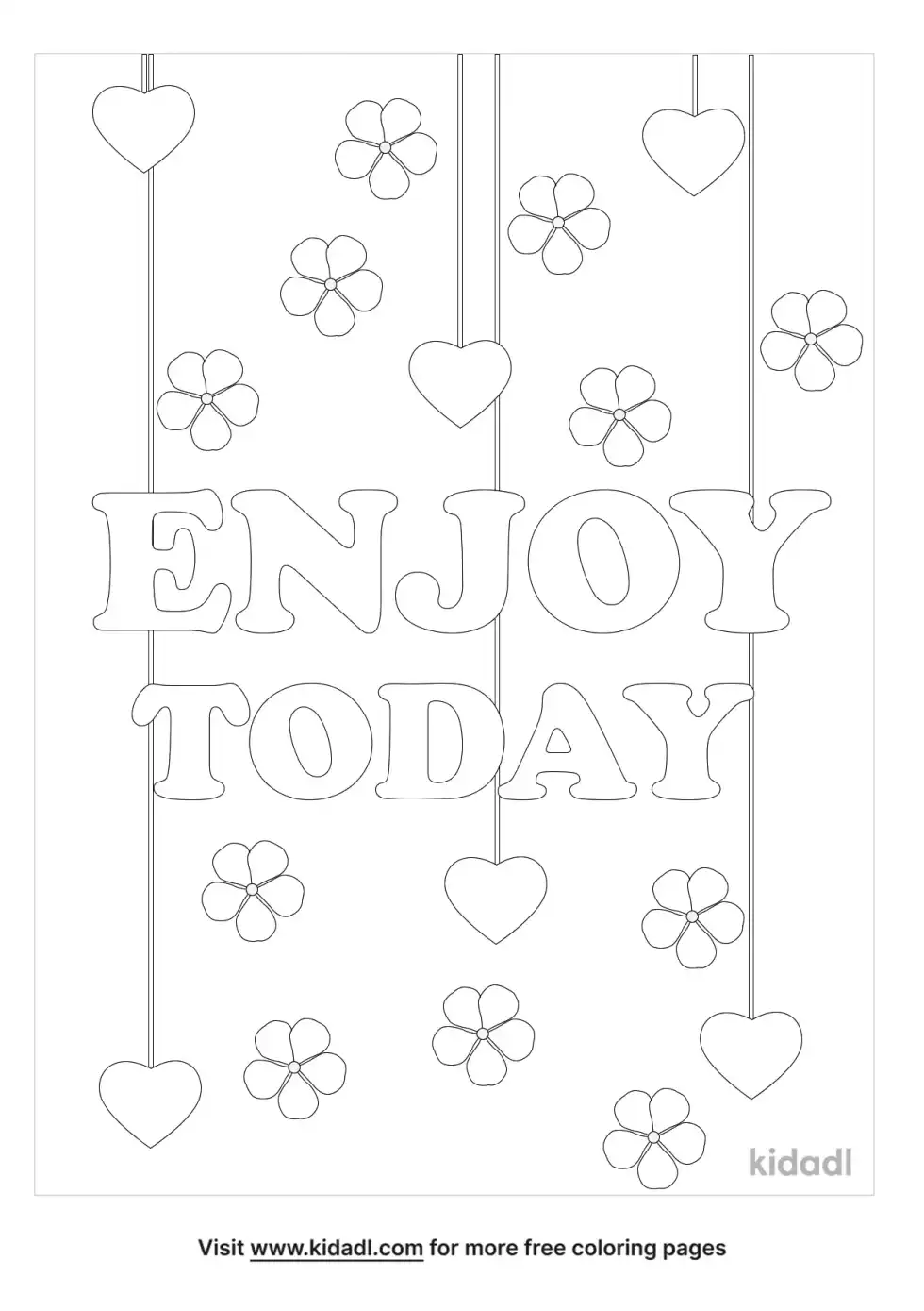 Enjoy Today Coloring Page
