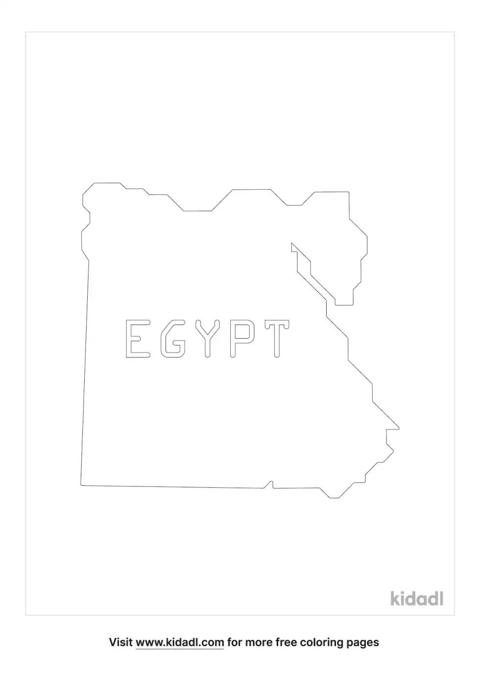 Egypt Outline Map Coloring Page