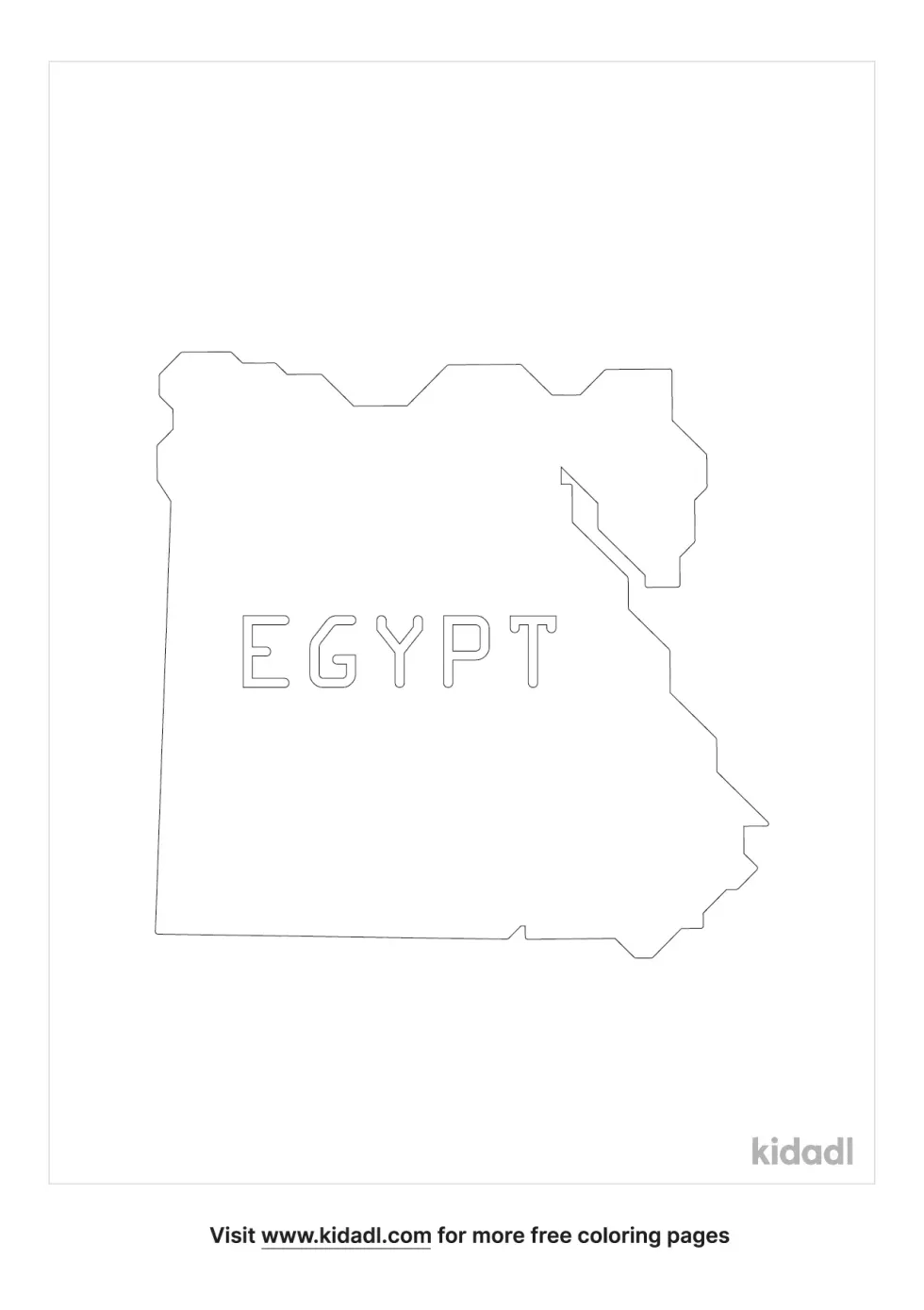 Egypt Outline Map